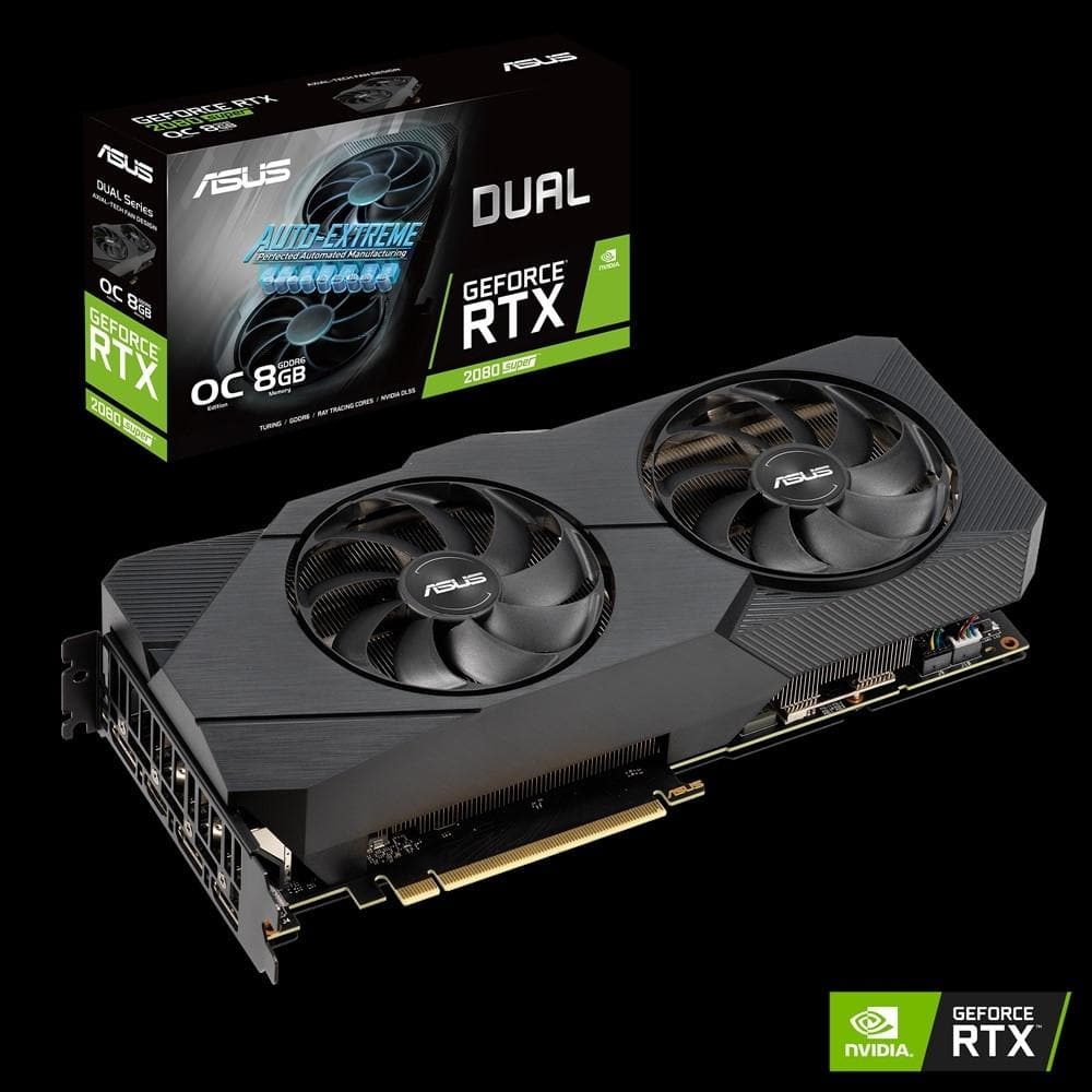ASUS DUAL RTX 2080 Super 8GB GDDR6 Gaming Graphics Card - High Performance GPU for PC Gaming, VR, and 4K Video Editing