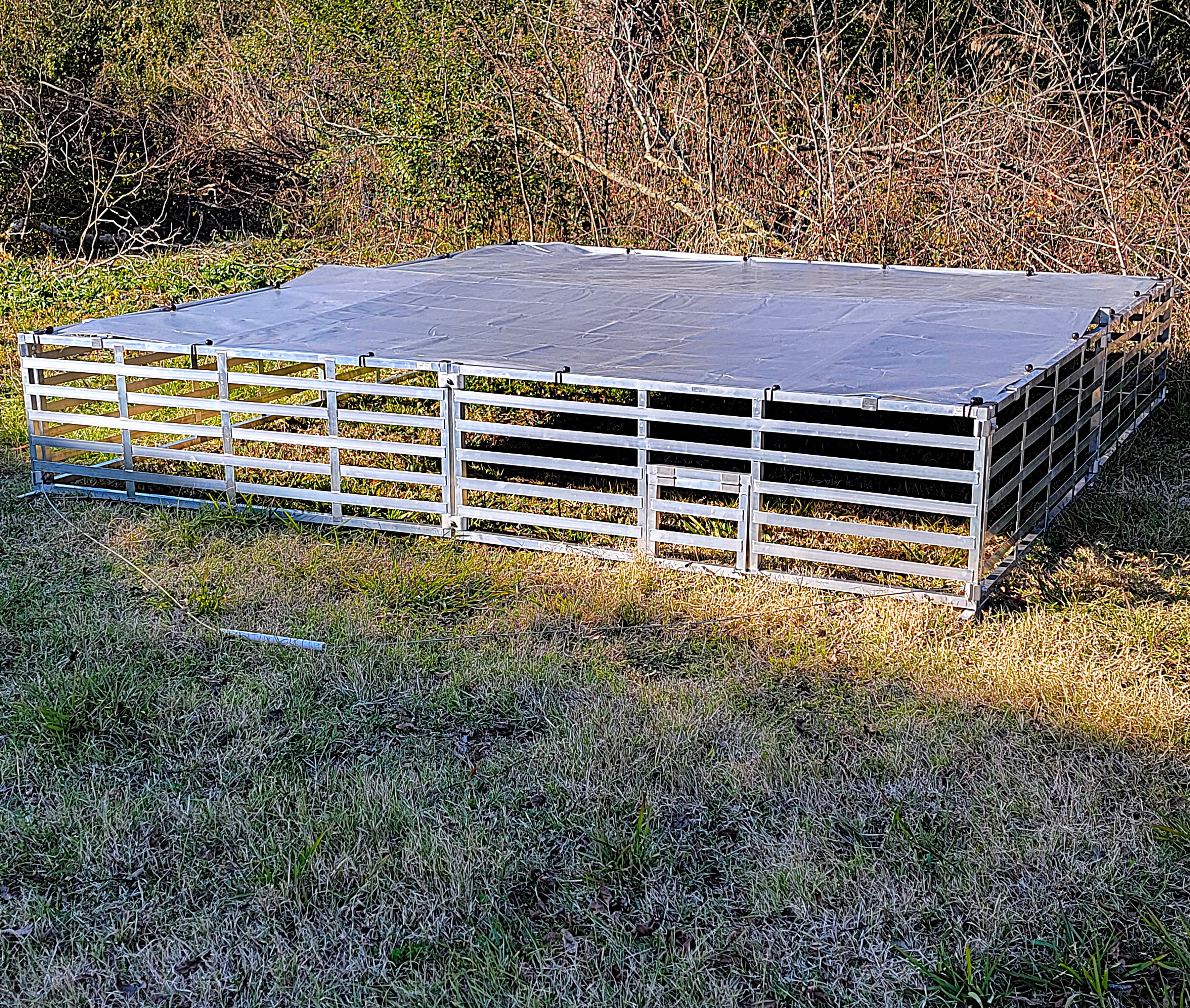 Rite Farm 10'X10' Aluminum Mobile Chicken Tractor Coop for Broilers & Poultry - Portable Outdoor Poultry Pen for Meat Birds, Egg Layers & Free Range Chickens - Perfect for Backyard Farming, Homesteading & Sustainable Agriculture