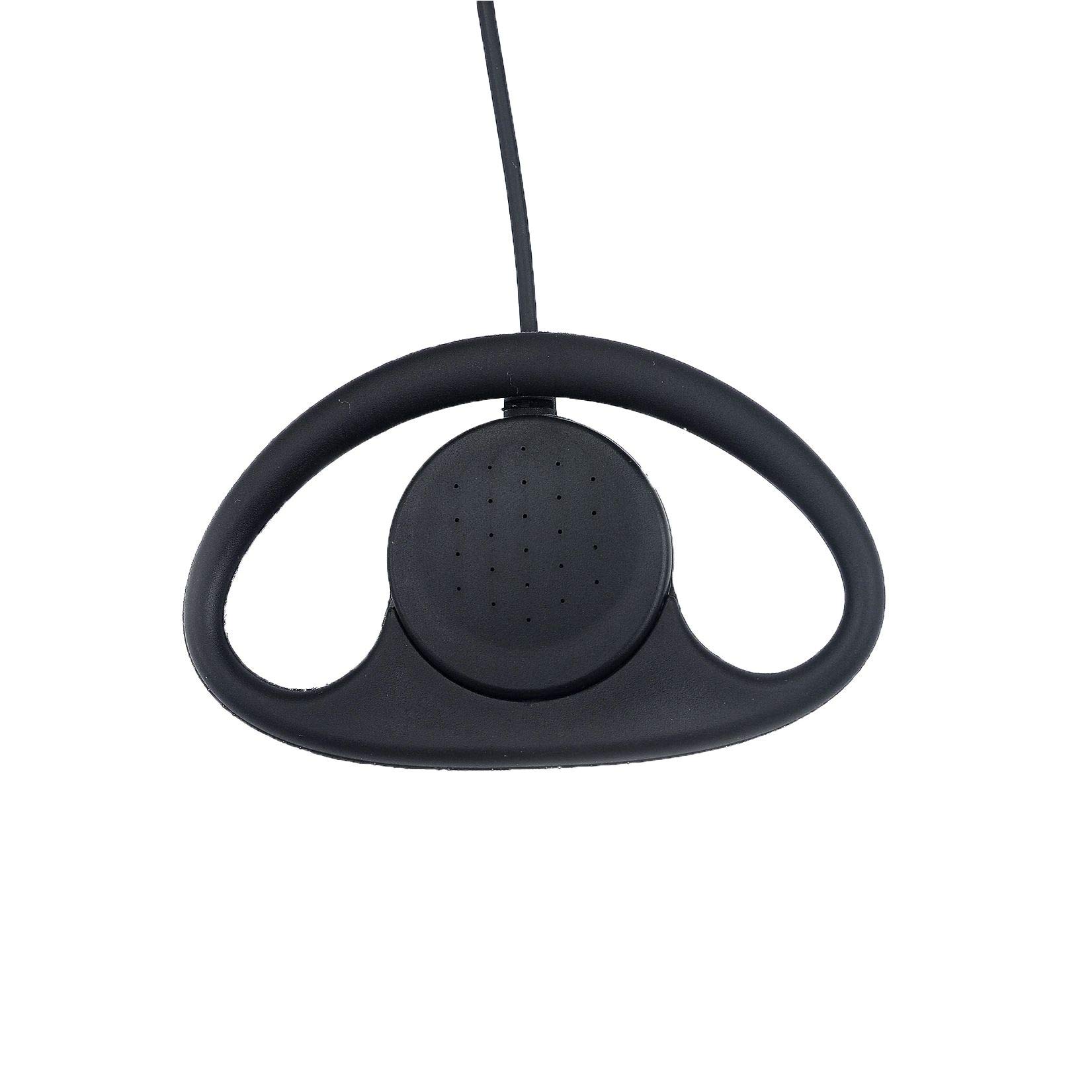 Single-Wire Surveillance Earpiece Kit (2 Pack) - Compatible with Retevis, BaoFeng, BTECH, Kenwood & Arcshell AR-5 Walkie Talkies - Includes PTT Mic & D-Shaped Clip-Ear Headset - Perfect for Security, Event Staff & Construction Communication