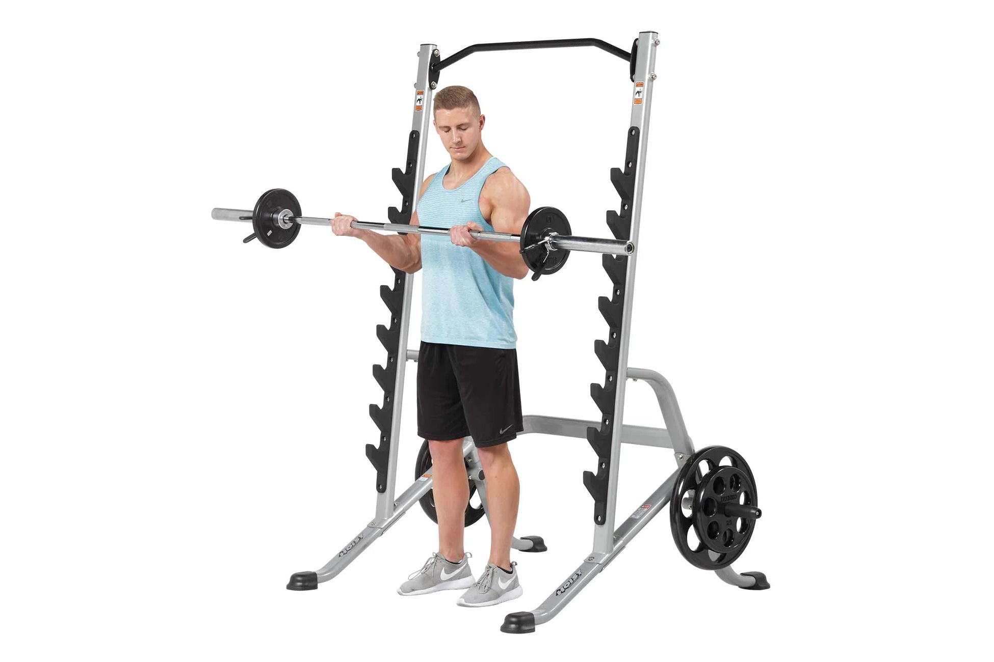 Hoist HF-5970 Multi-Purpose Squat Rack for Home Gym - Power Cage for Weightlifting, Strength Training & CrossFit Workouts | Perfect for Garage & Basement Gym Setup
