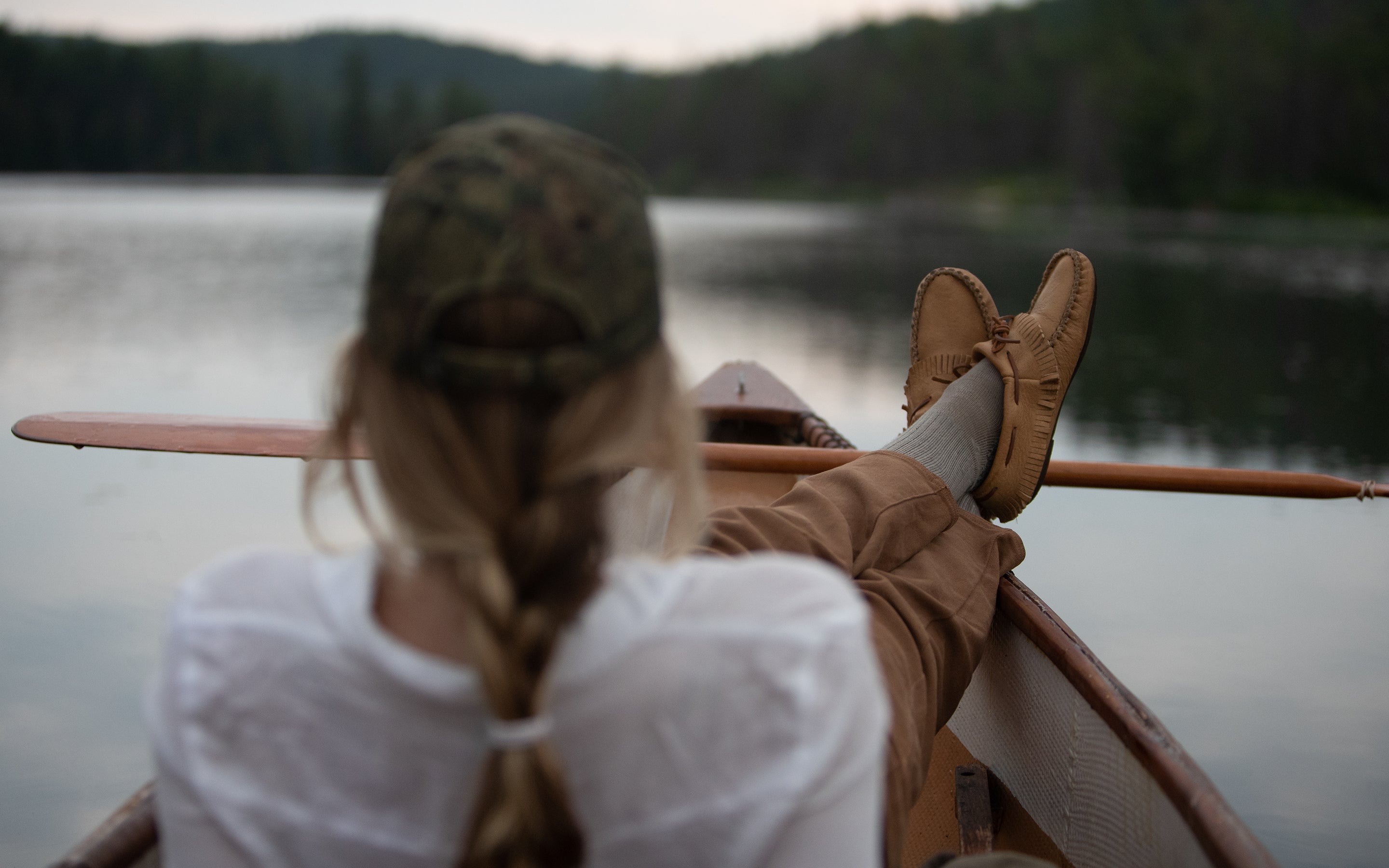 Women's Soft Moose Hide Leather Moccasins with Rubber Sole & Fringed Design - Comfortable Indoor/Outdoor Slip-On Shoes for Casual Wear & Home Use
