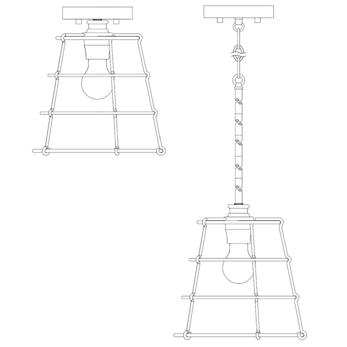 Progress Lighting Chambers Collection 1-Light Farmhouse Pendant Light in Galvanized Metal - Perfect for Kitchen Island, Dining Room, or Entryway Lighting