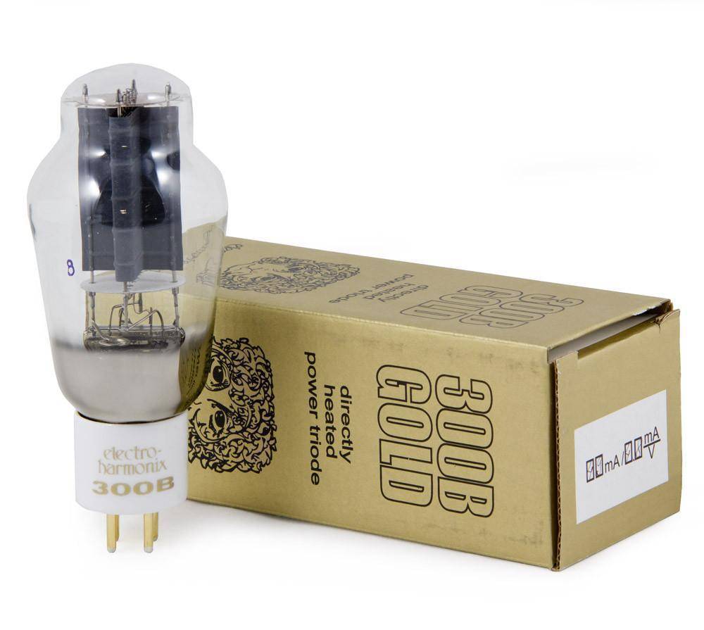 Electro Harmonix 300B Gold Grid Vacuum Tube - Premium Audio Amplifier Tube for Hi-Fi Stereo Systems, Guitar Amps & Home Theater - Warm Vintage Tone Enhancement