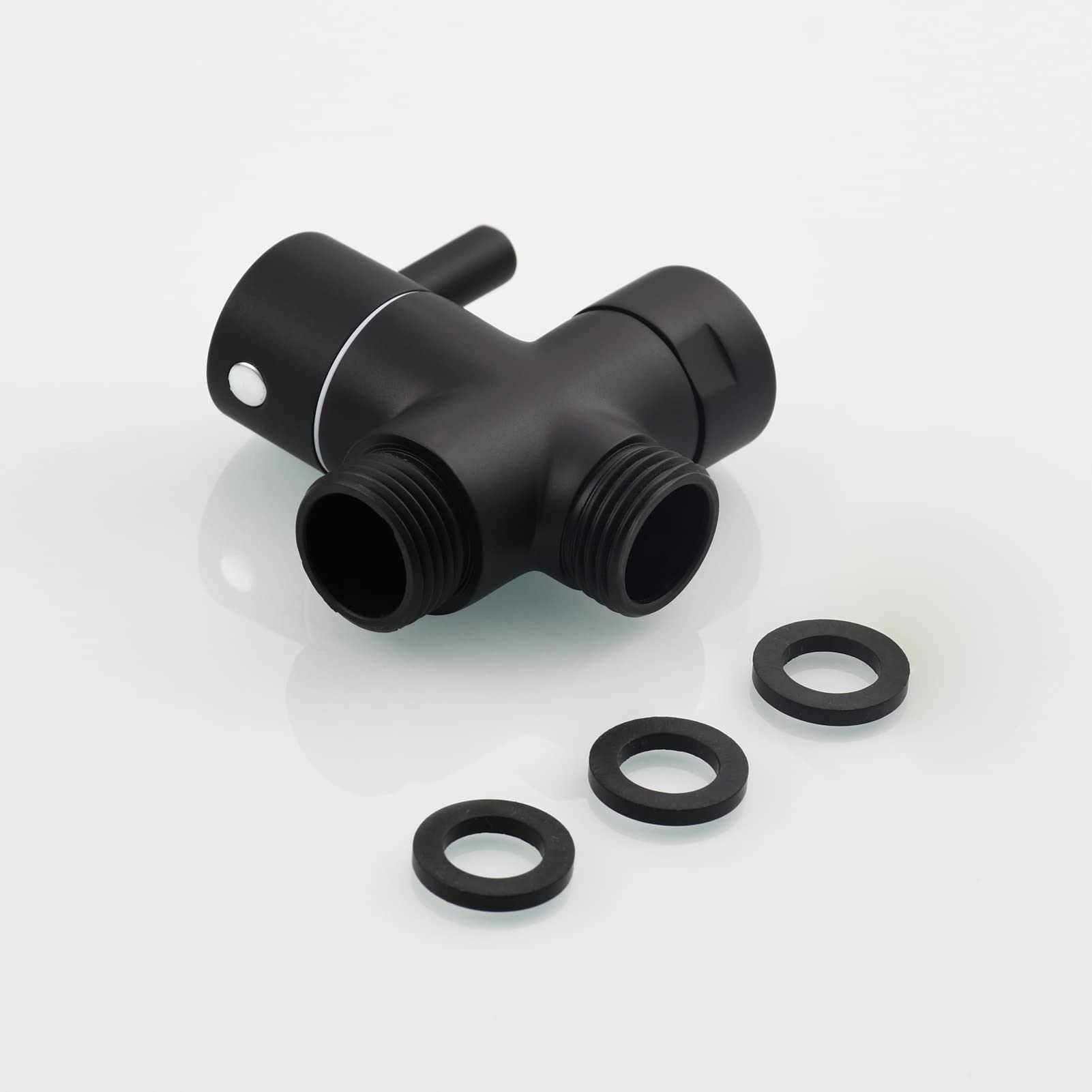 CIENCIA 3-Way Brass Shower Diverter Valve - G 1/2 Inch, Black Shower Parts for Hand Shower & Bath Faucet (Model DSF007C) | Perfect for Bathroom Renovation & Shower System Upgrade