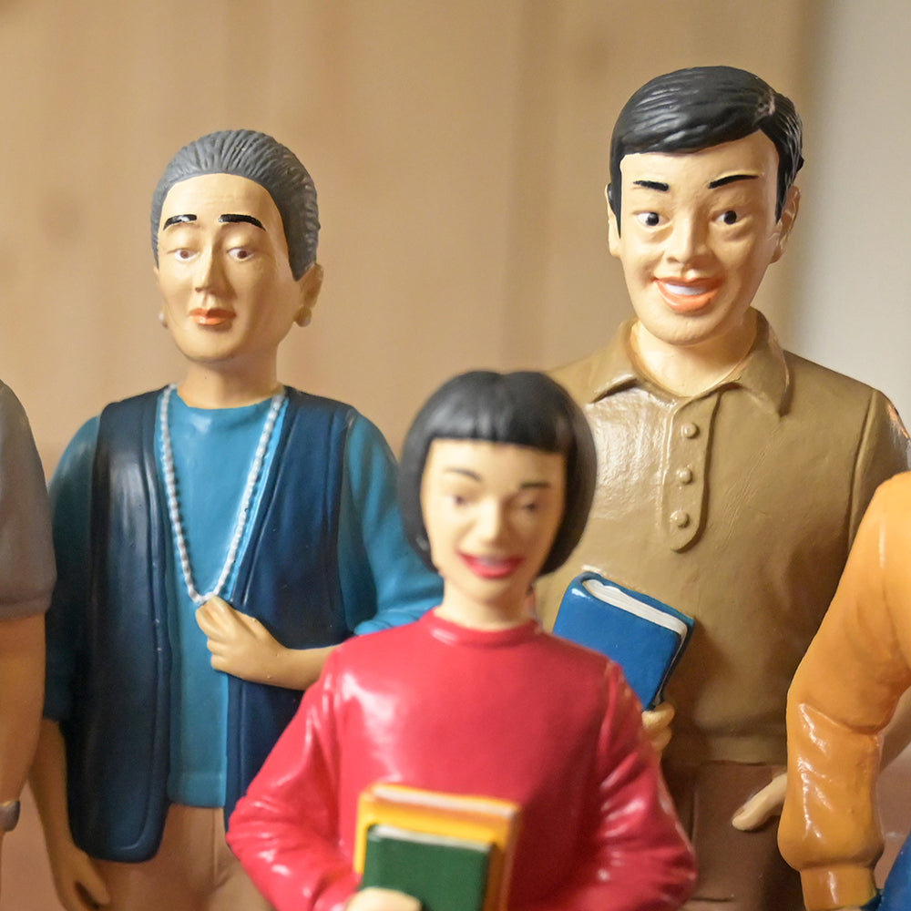 Asian Pretend Play Vinyl Family Figurines - 8 Piece Doll Set for Kids Role Play, Learning & Storytelling | Perfect for Preschool Classroom, Daycare & Home Playtime