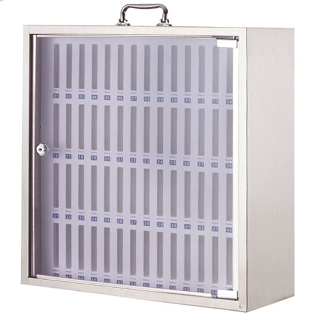 Wall-Mounted Secure Storage Cabinet for Phones & Valuables - Silver 60