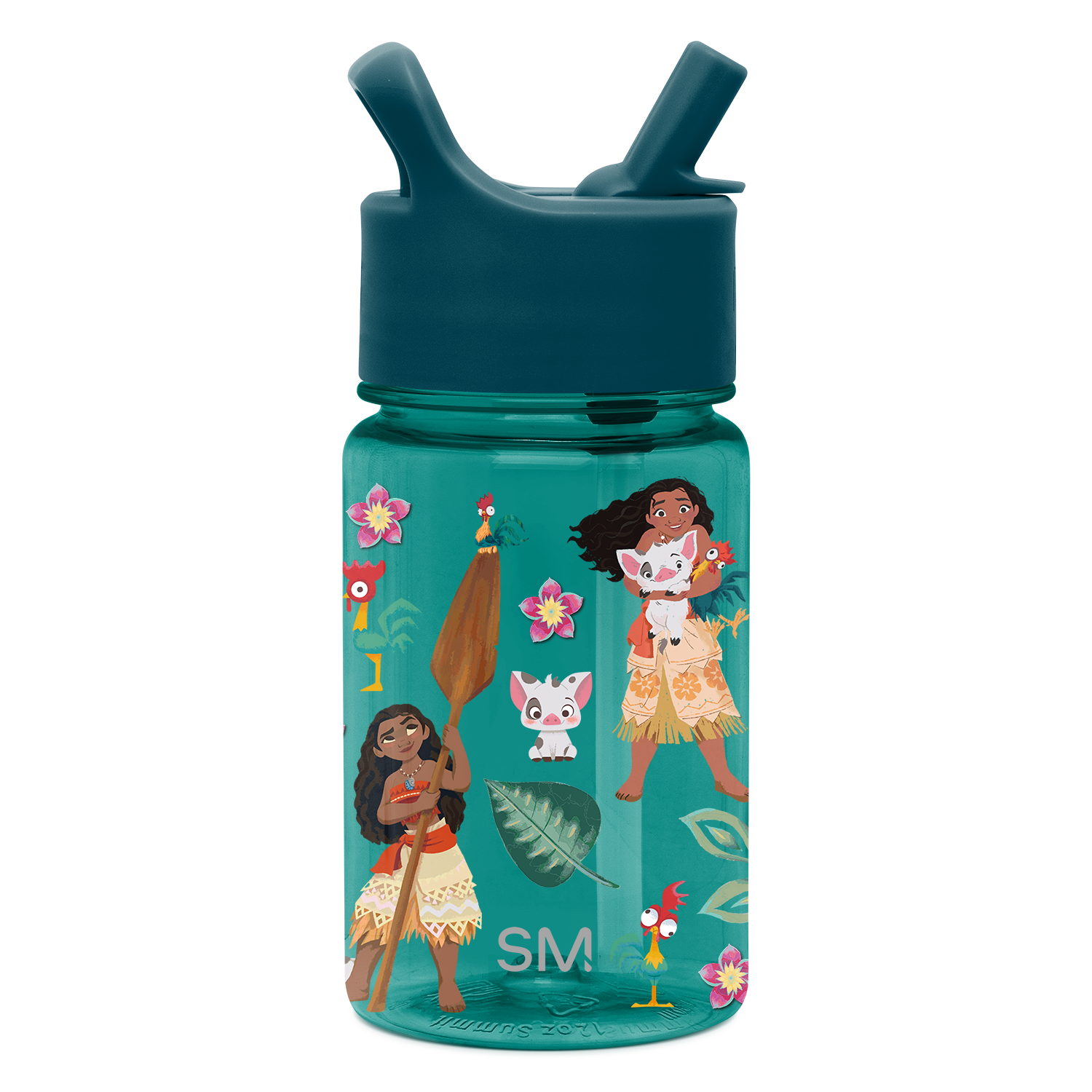 Summit Kids Plastic Water Bottle with Straw Lid - BPA Free Leak Proof Water Bottle for School, Sports & Outdoor Activities