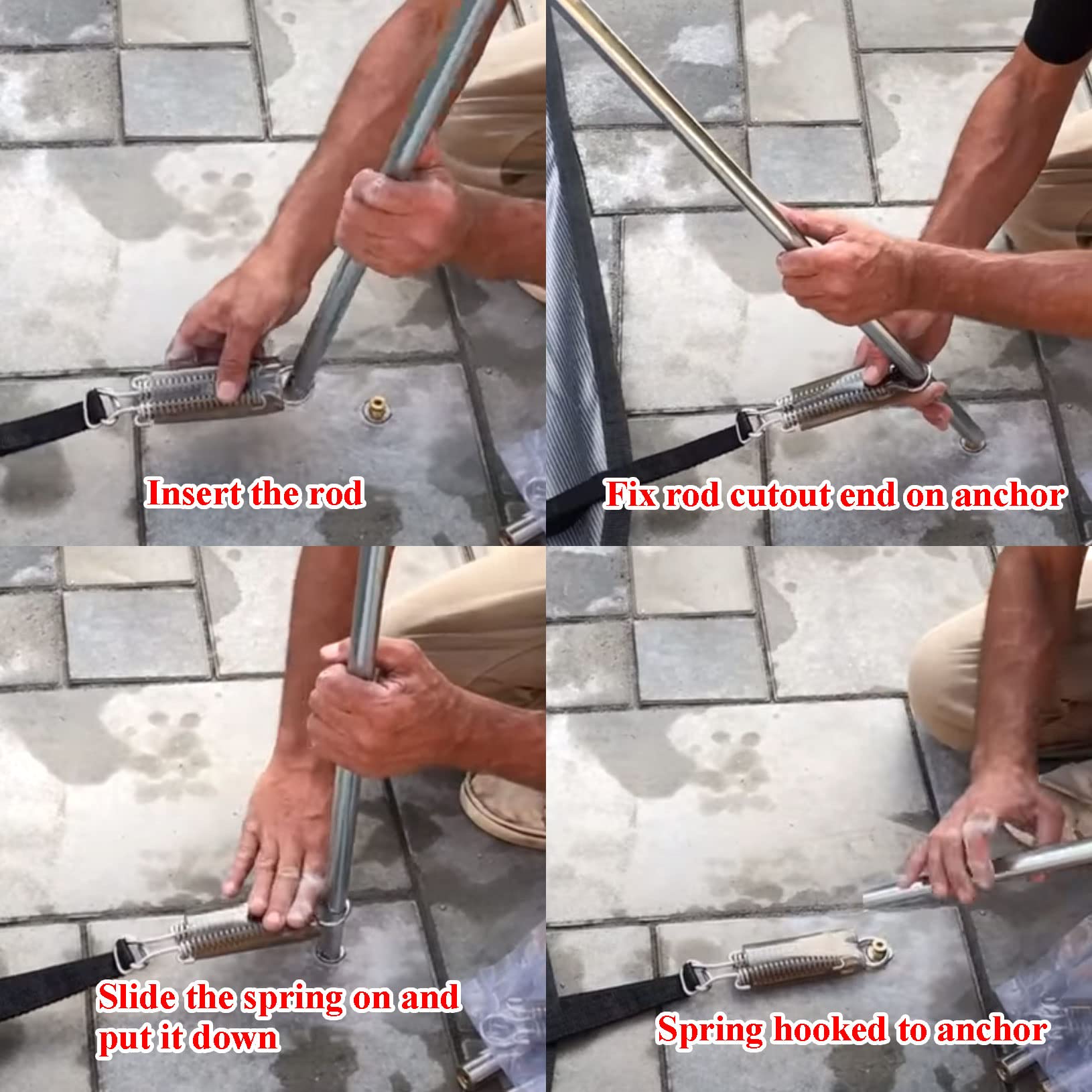 30 Inch Stainless Steel Spring Installation and Removal Rod Tool for Swimming Pool Safety Anchor Cover - Perfect for Pool Maintenance and Winterization