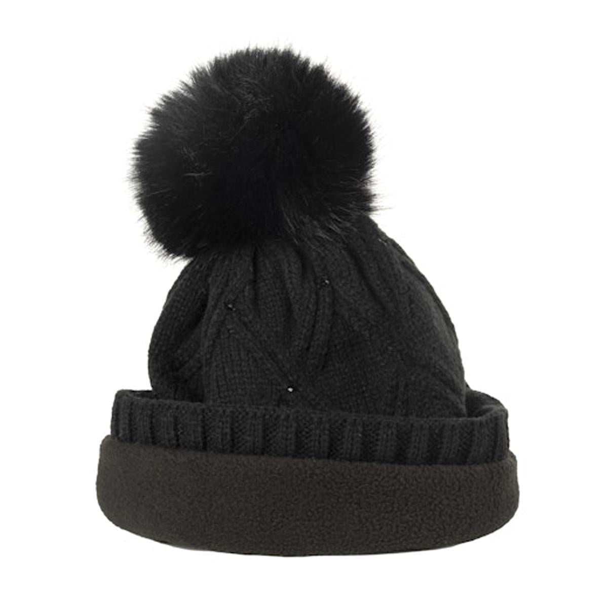Equiline Gajunep Knitted Pom Pom Hat - Warm Winter Beanie for Women & Men - Cozy & Stylish Accessory for Outdoor Activities, Skiing & Snowboarding