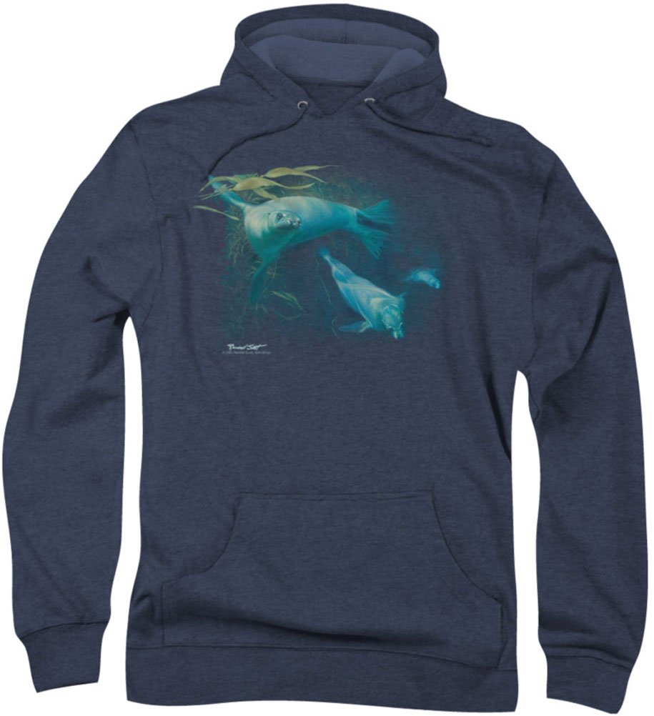 Wildlife Men's Kelp Patrol Hoodie - Eco-Friendly Fleece Pullover for Outdoor Adventures & Casual Wear