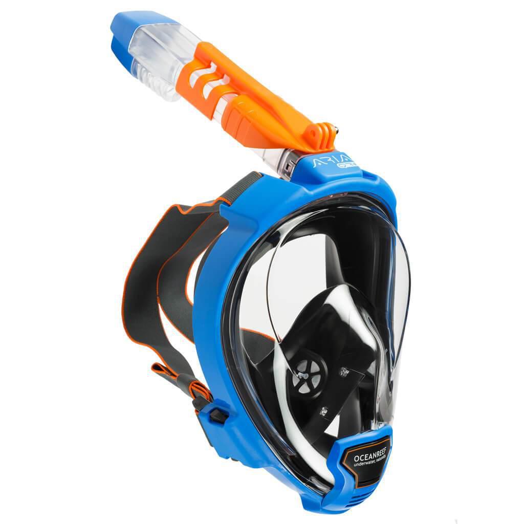 Ocean Reef Aria QR+ Full Face Snorkeling Mask - Anti-Fog Panoramic View for Adults & Kids - Perfect for Beach Vacations & Underwater Exploration