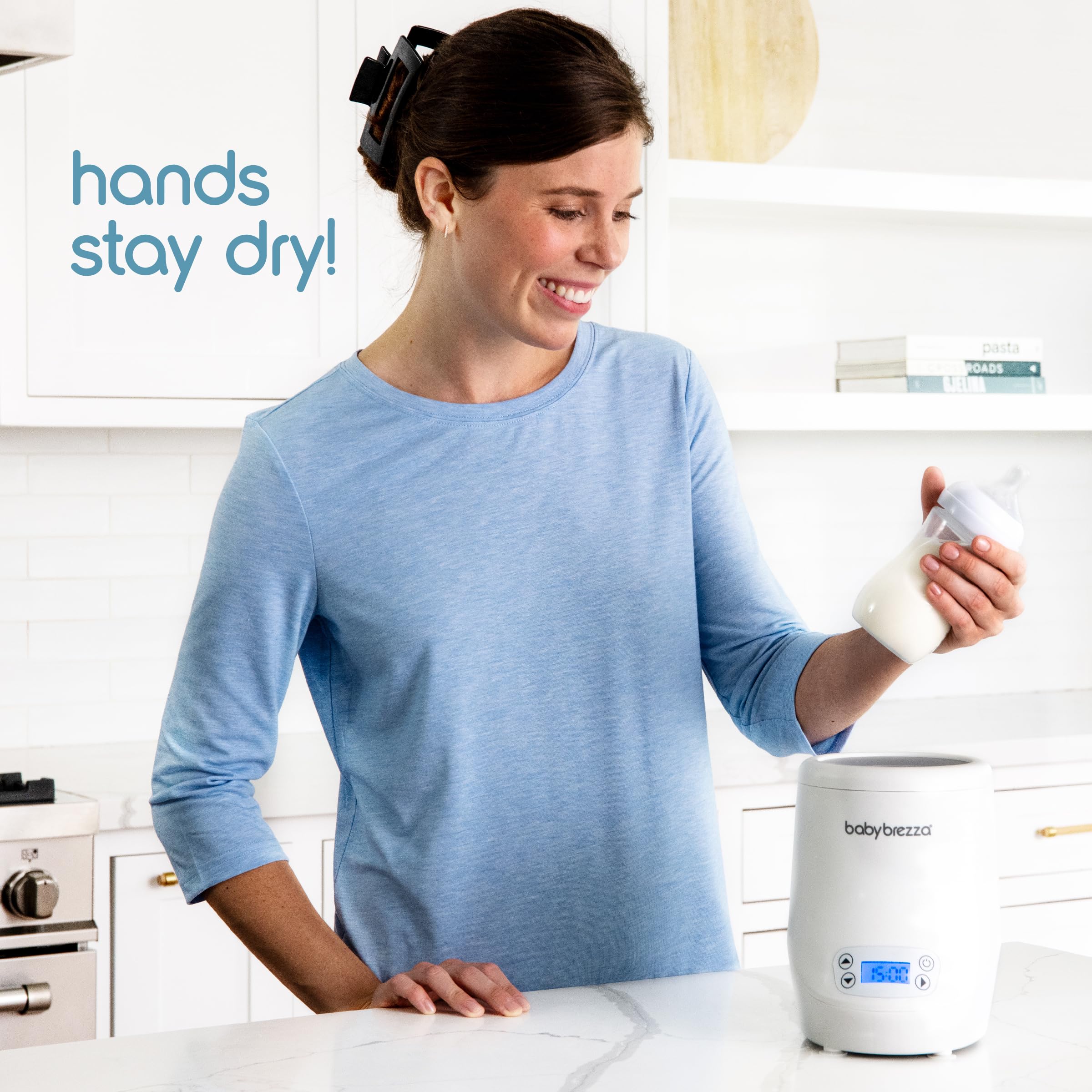 Baby Brezza AirSwirl Waterless Bottle Warmer for Breastmilk & Formula - Fast, Safe Warming Preserves Nutrients - Perfect for Night Feedings & Travel