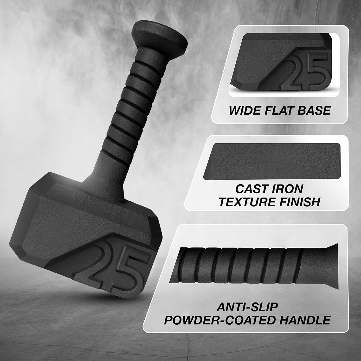 Yes4All Special Shape Kettlebell - Upgraded Multifunctional Cast Iron Weight for Advanced Strength Training, Powder Coated Anti-Slip Handle - Perfect for Home Gym, CrossFit & Functional Fitness Workouts