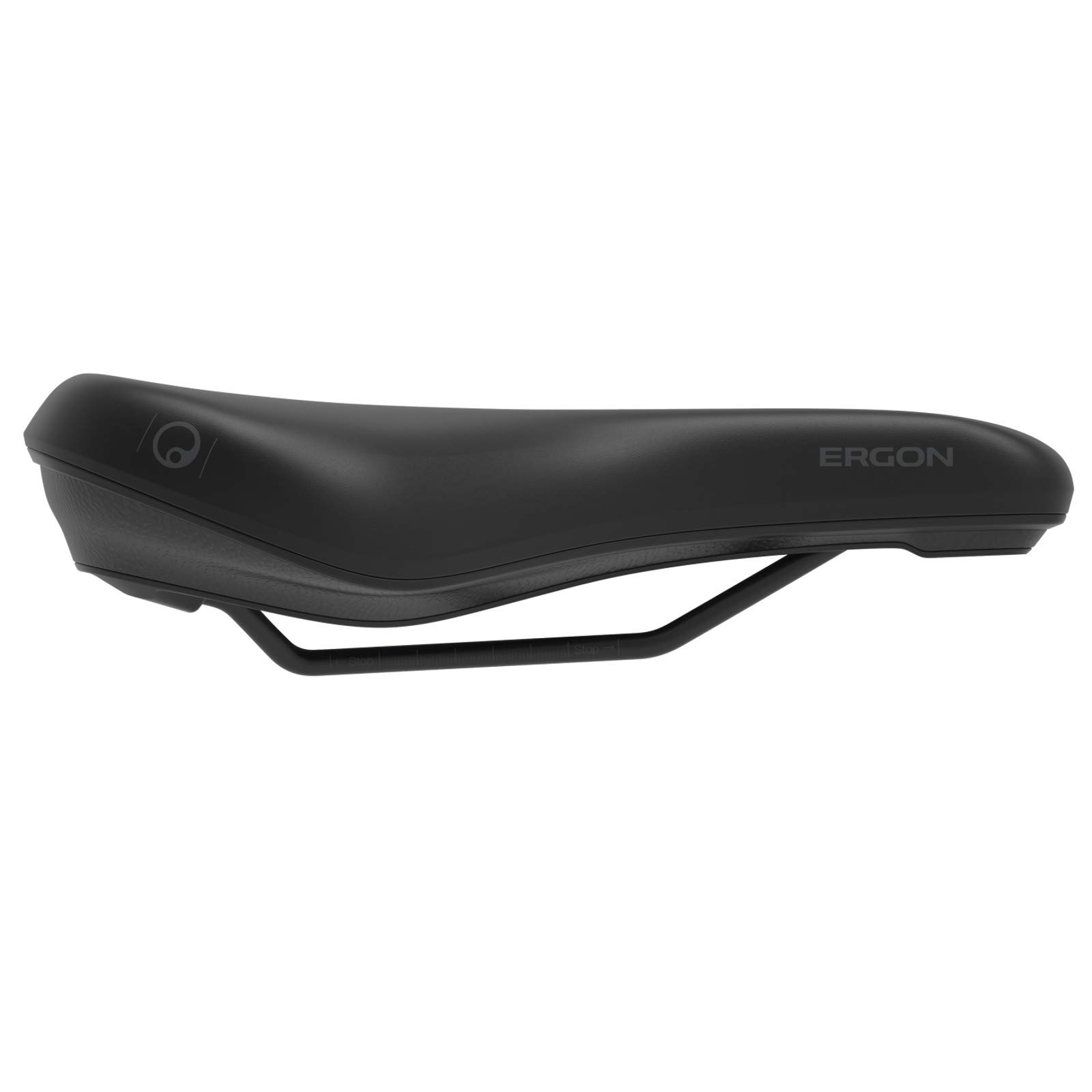 Ergon SC Core Prime Saddle - Women's Comfort Bike Seat for Cruiser, Hybrid & Comfort Bikes | Black/Gray | Perfect for Long Rides, Commuting & Leisure Cycling