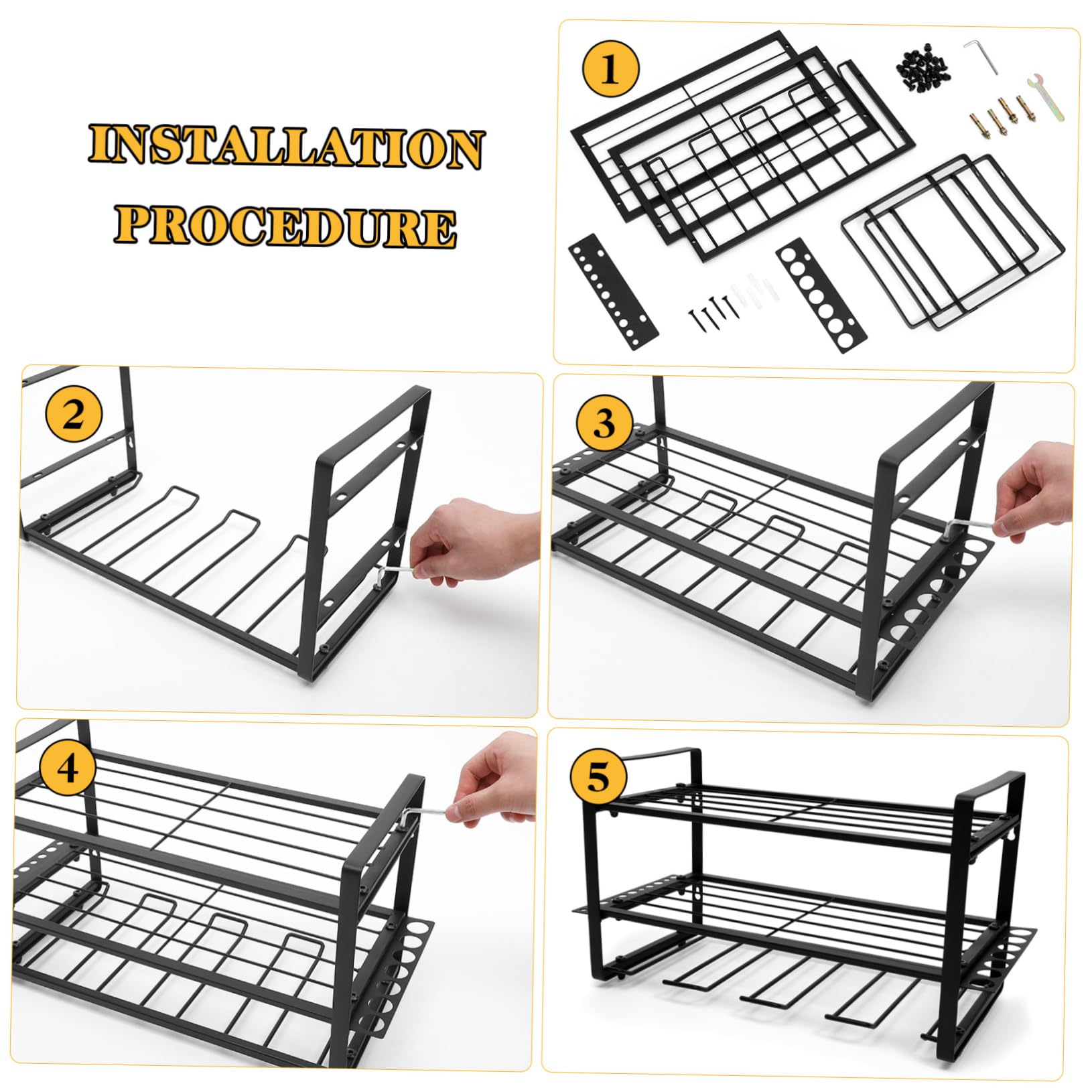 OKUMEYR Heavy Duty Wall Mount Screwdriver Storage Organizer - Durable Garage Tool Rack for Screwdrivers, Wrenches & Hand Tools - Perfect for Workshop, Garage & DIY Projects