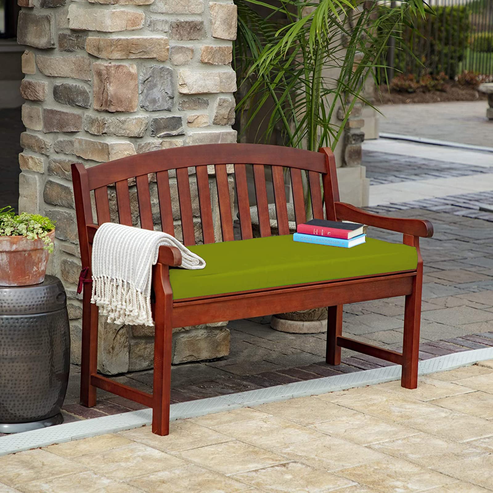 Waterproof Outdoor Patio Bench Cushion - Non-Slip Garden Swing Cushion for Wicker Loveseat & Furniture - Sunbrella Fabric Indoor/Outdoor Sofa Mat - Perfect for Backyard, Deck, Poolside & Patio Relaxation