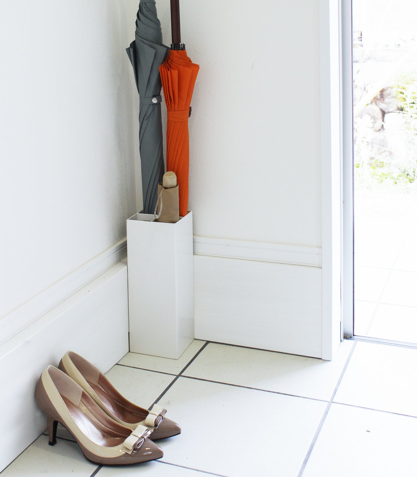 Compact Steel Umbrella Stand - Durable & Space-Saving for Home, Office, and Outdoor Use