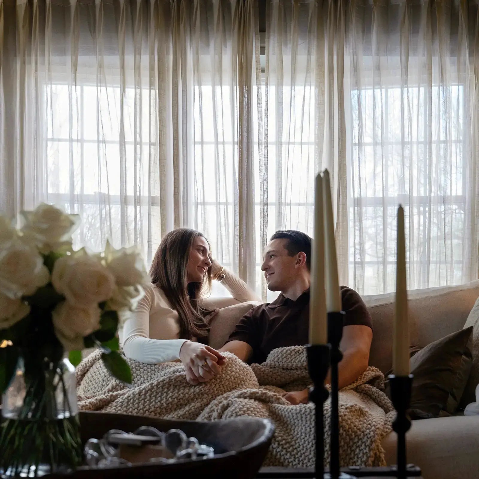 Flynn Airy Lightweight Sheer Curtain Pleated - Elegant Window Treatment for Living Room & Bedroom Decor