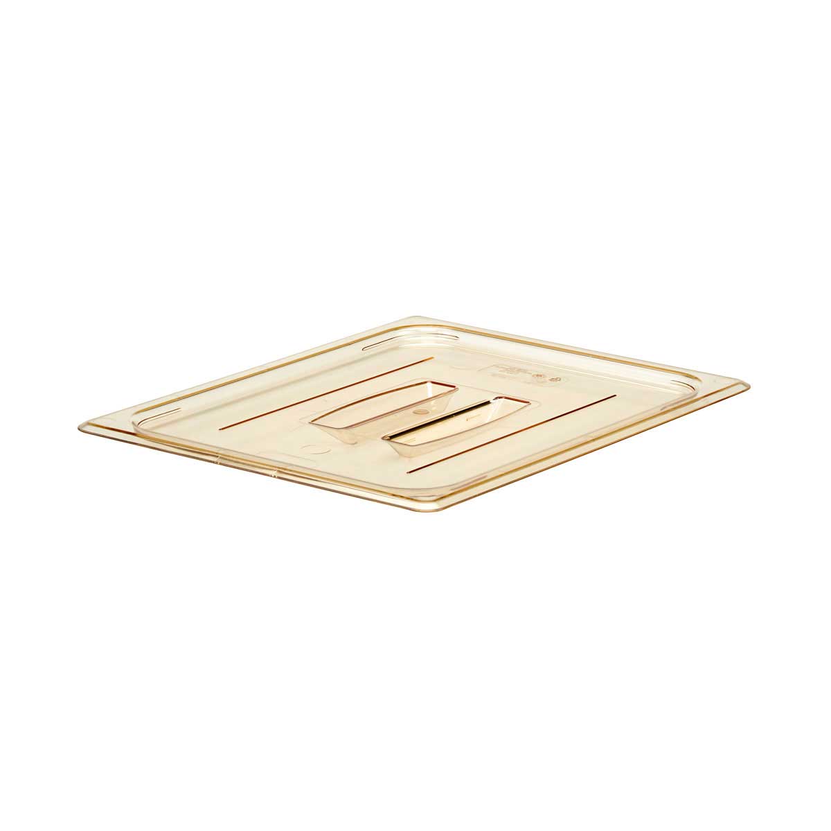 Cambro 20HPCH150 1/2 Size High Heat Food Pan Lid with Handle - Amber - Durable Commercial Kitchen Lid for Baking, Catering & Food Storage