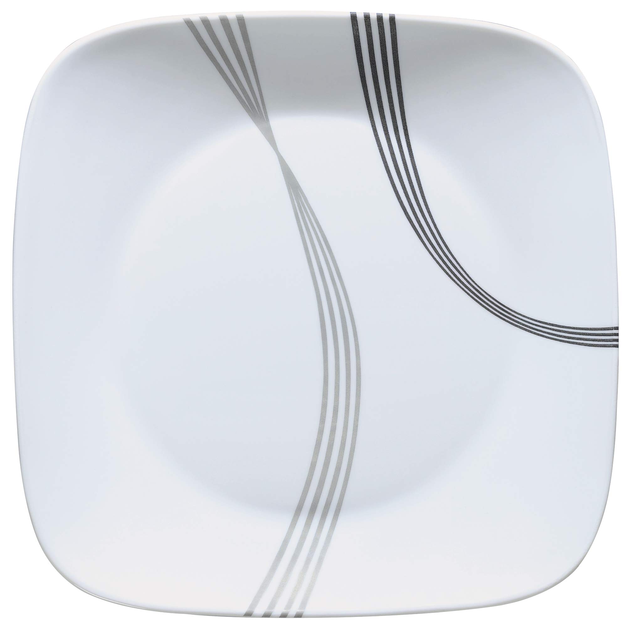 Corelle Boutique Square Urban Arc 16-Piece Dinnerware Set, Service for 4 - Modern Square Plates, Bowls & Mugs - Durable Chip-Resistant Dishware for Everyday Use, Family Dinners & Entertaining Guests