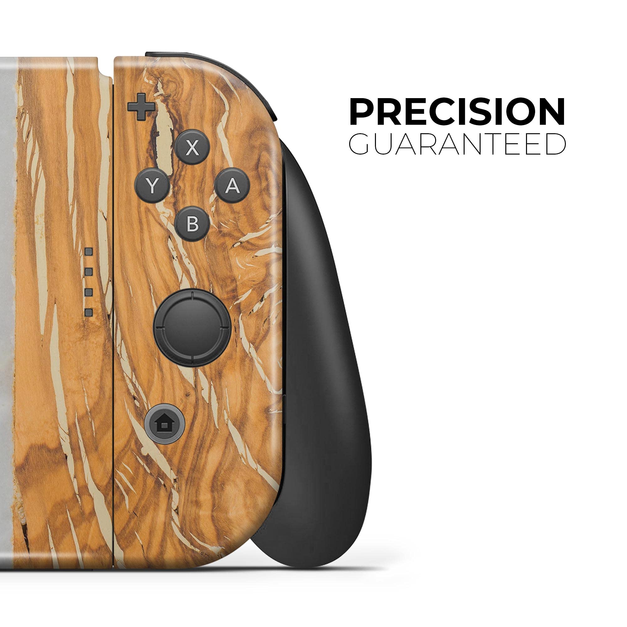 Nintendo Switch OLED Dock Skin Cover - Scratch-Resistant Removable Vinyl Wrap Decal - Marble & Wood Mix V1 - Perfect for Gaming Setup & Console Protection