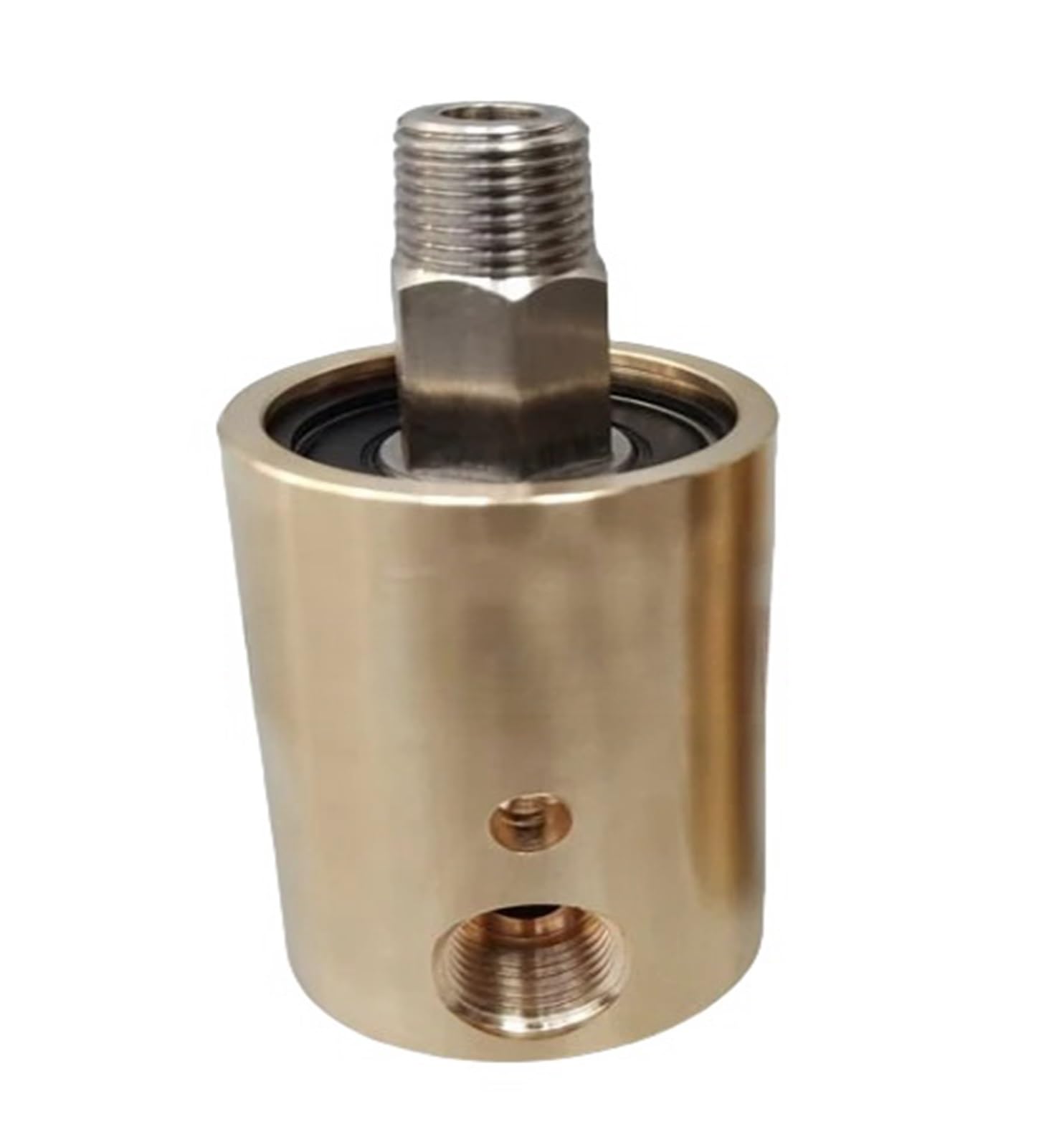 360° Rotating Brass Joint - 1/8 Inch HD6 DN6 Rotary Union for Water, Air & Oil (Right Thread) | Perfect for Hydraulic Systems, Pneumatic Tools & Industrial Machinery Connections