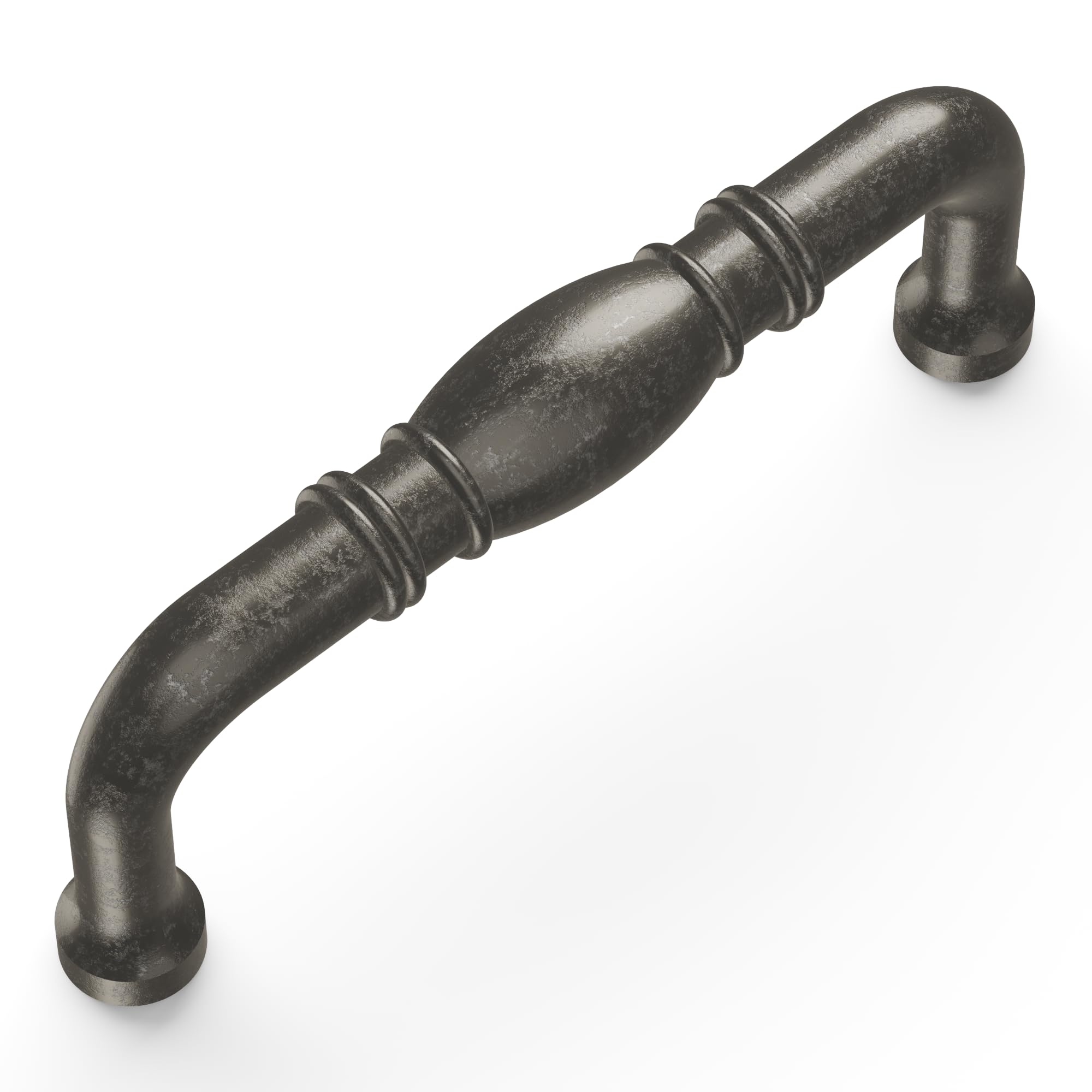 Hickory Hardware 1 Pack Solid Core Kitchen Cabinet Pulls - Luxury Black Nickel Cabinet Handles for Doors & Dresser Drawers (3 Inch Hole Center, Williamsburg Collection) - Perfect for Modern Kitchens, Bathroom Vanities & Furniture Upgrades
