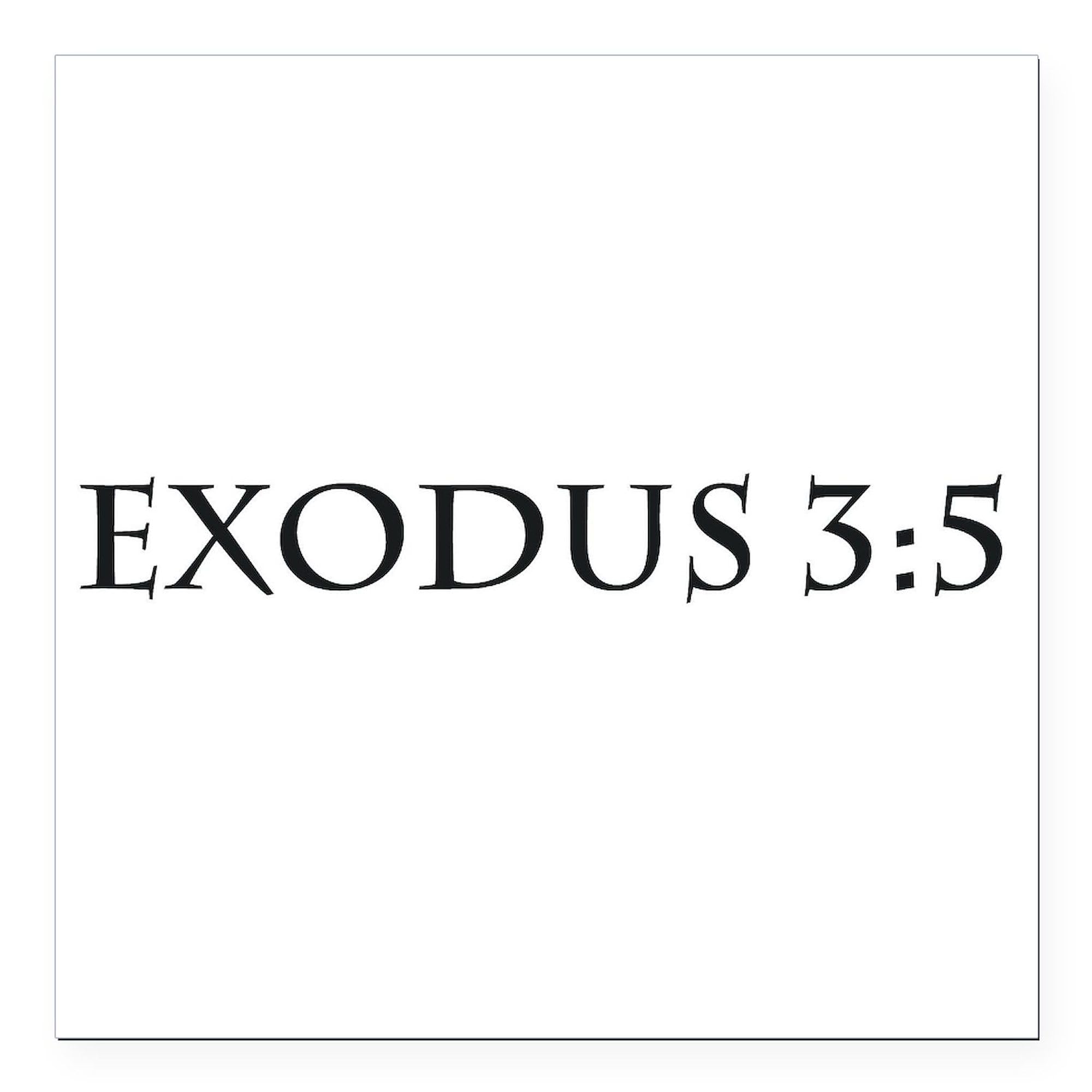 Exodus 3:5 Square Car Magnet - 3x3 Inch Religious Bible Verse Magnetic Bumper Sticker for Cars, Trucks & Vehicles - Perfect for Christian Faith Expression & Church Events
