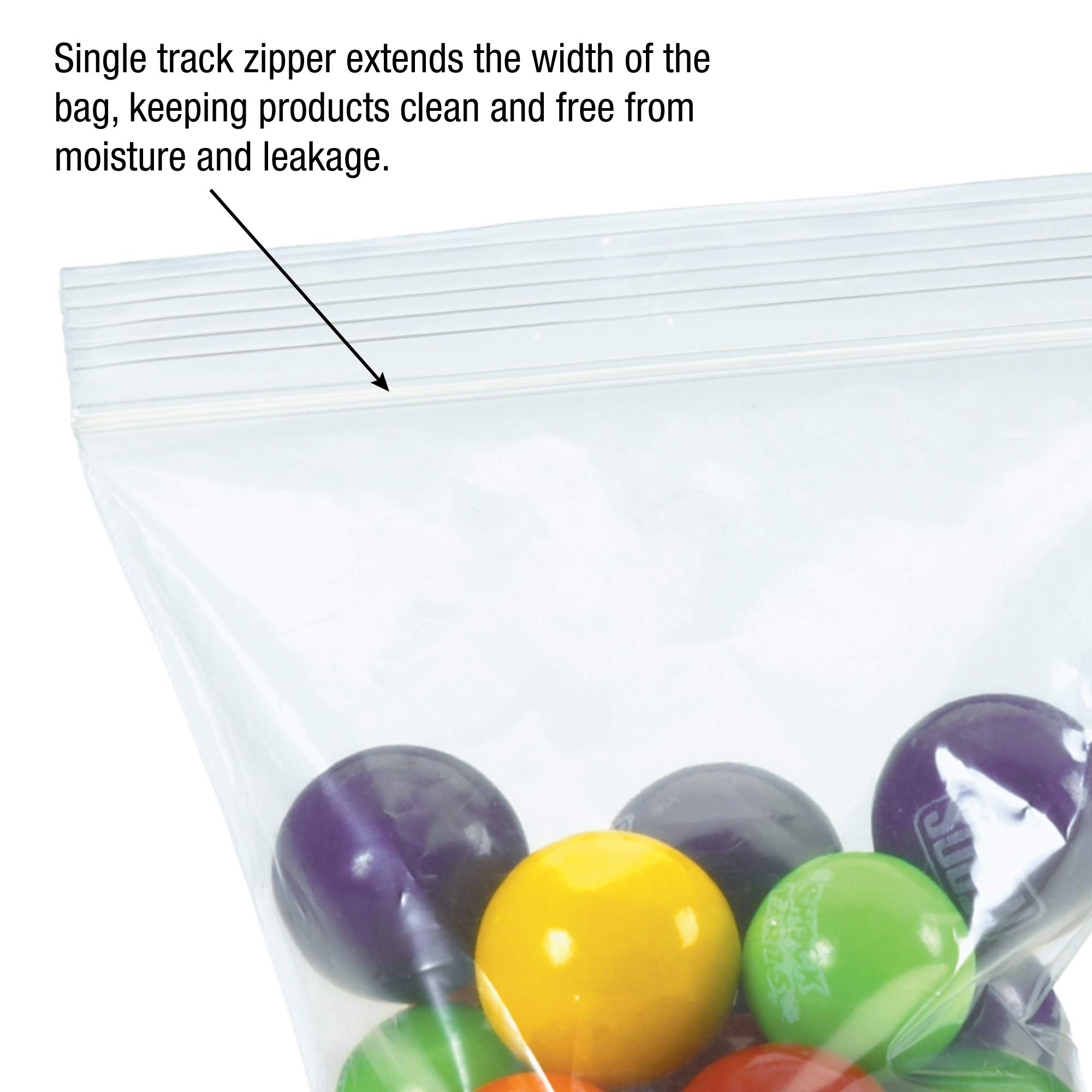 Choice Shipping Supplies Reclosable Poly Bags - 2 Mil Thick, 5' x 14', Clear Plastic Packaging (1000 Bags/Case) for Ecommerce, Retail & Storage Organization