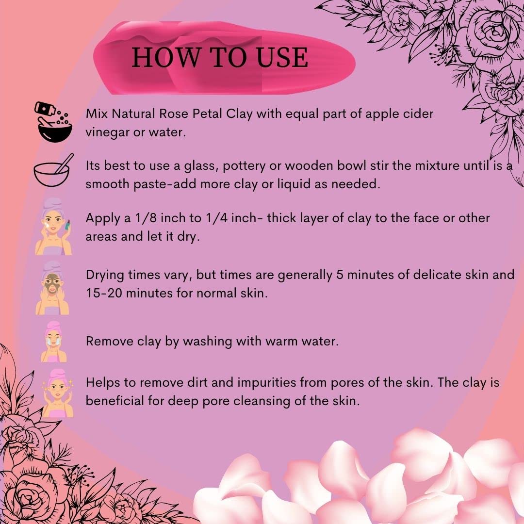 Premium Rose Petal Face Mask Powder - 200g for Radiant & Nourished Skin | All Skin Types | DIY Skincare & Spa Day at Home
