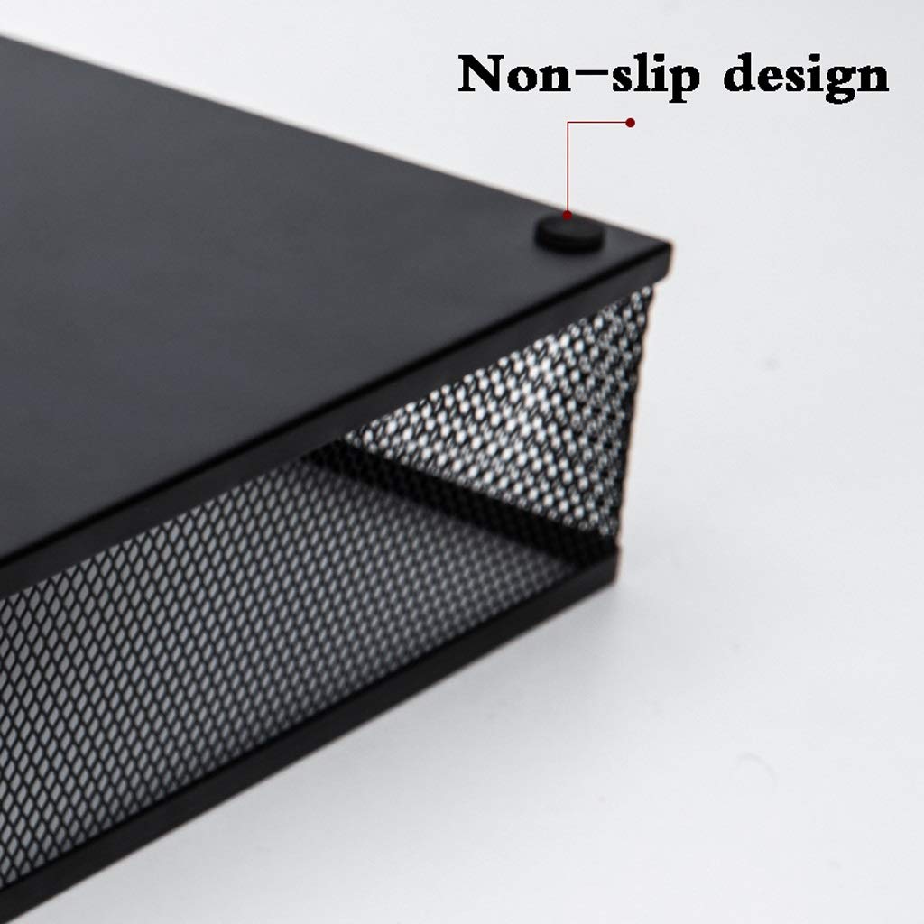 Mesh File Shelf Organizer - Letter Size Metal Desk Tray for Office & Home Supplies - Black - Perfect for Organizing Documents, Papers, and Office Essentials on Your Workspace