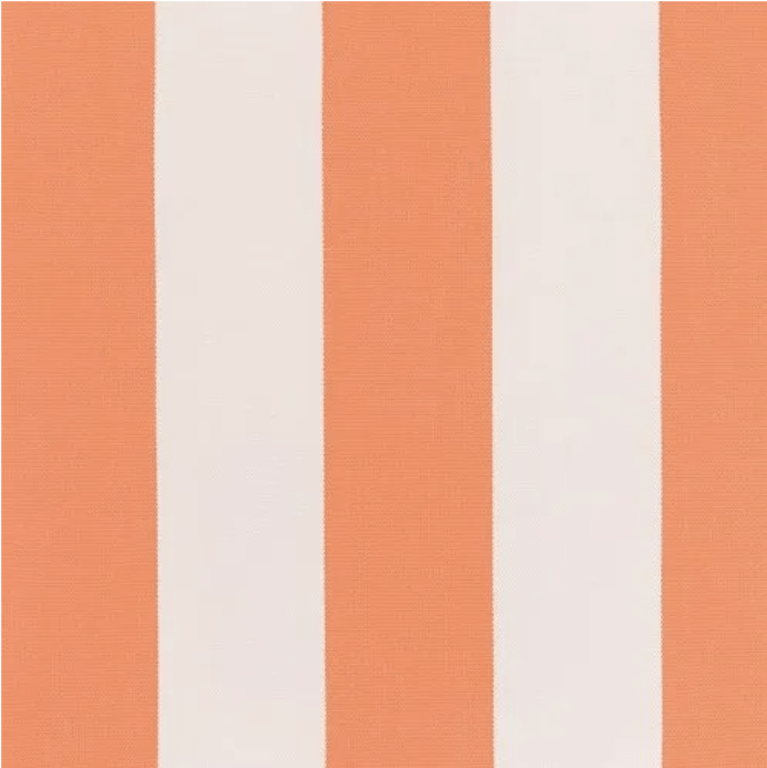 Premium Cabana Orange Stripe Outdoor Fabric - UV Resistant, Waterproof & Durable for Patio Furniture, Cushions & Poolside Decor - Perfect for Beach Chairs, Sun Loungers & Outdoor Pillows