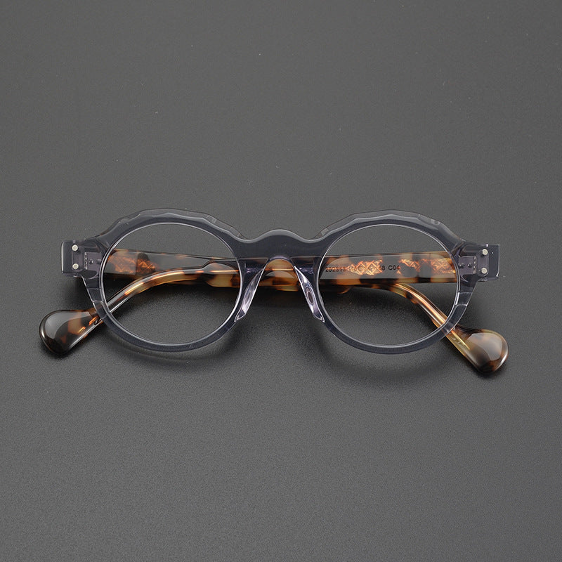 Stylish Acetate Round Glasses Frames SC202313 - Trendy Eyewear for Women & Men, Perfect for Reading, Fashion, and Daily Wear
