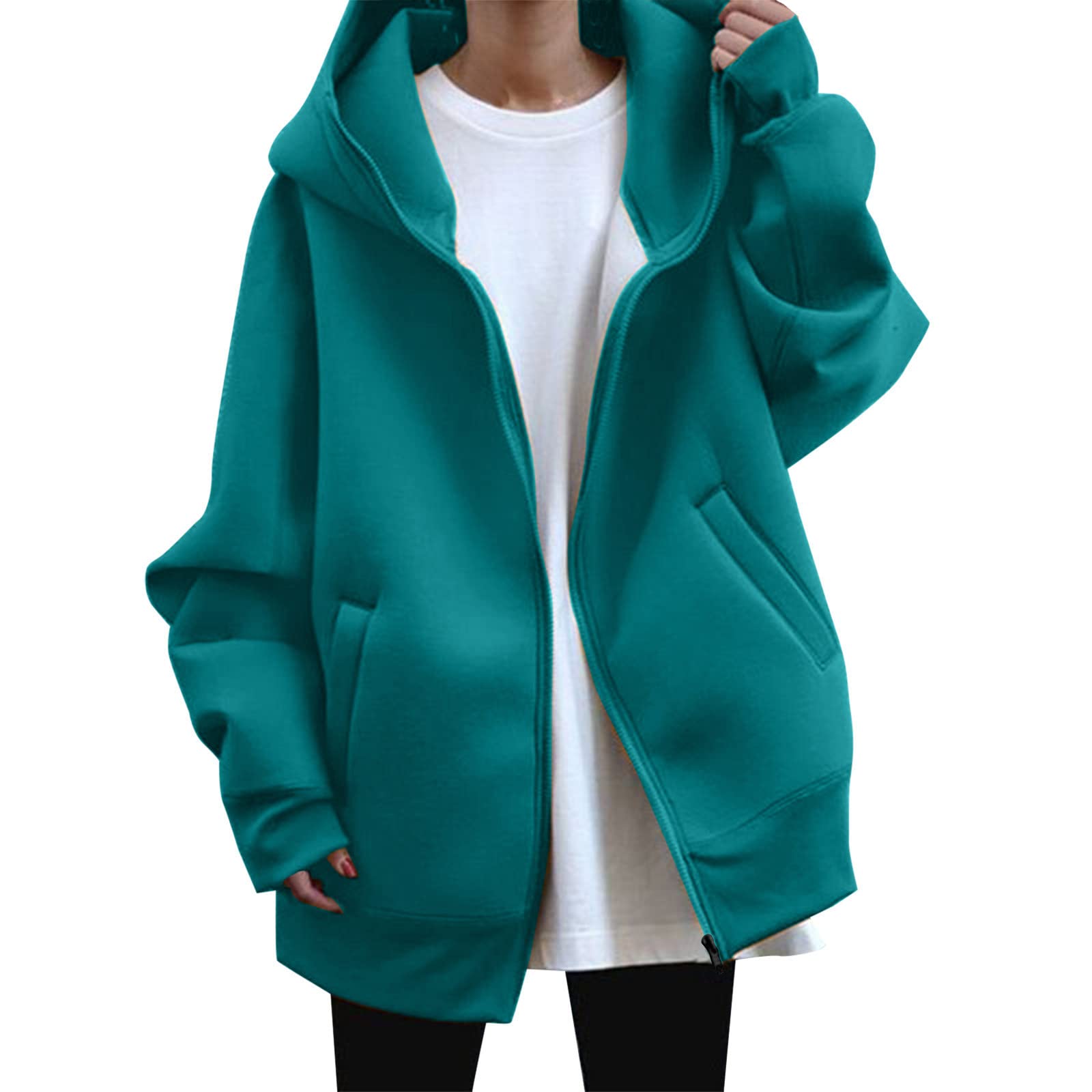 Women's Color Hoodie - Solid Long Sleeve Pullover Sweatshirt with Irregular Print | Loose Fit Top Coat Blouse for Casual Wear & Street Fashion