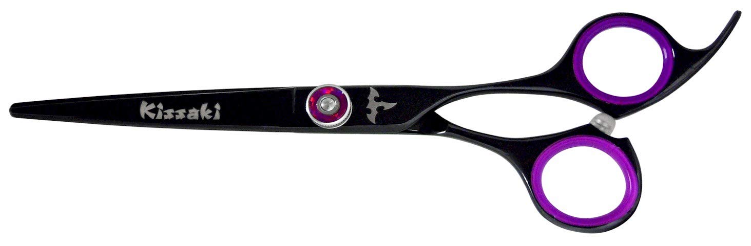 Professional Hair Cutting Scissors - Kissaki KT06 Black Titanium 6.0
