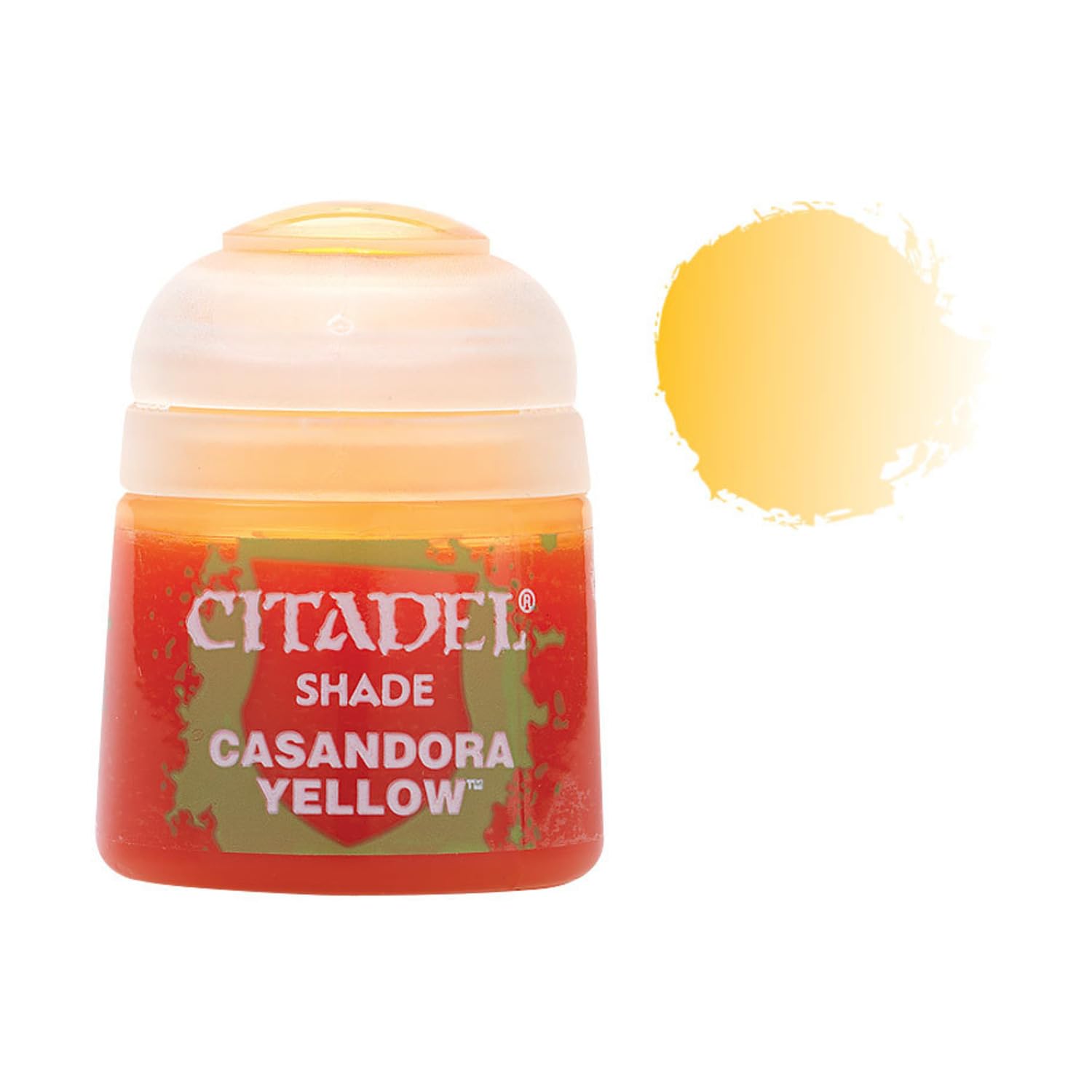 Games Workshop Citadel Shade: Casandora Yellow - Miniature Paint for Warhammer & Tabletop Gaming - Perfect for Shading & Enhancing Miniature Details