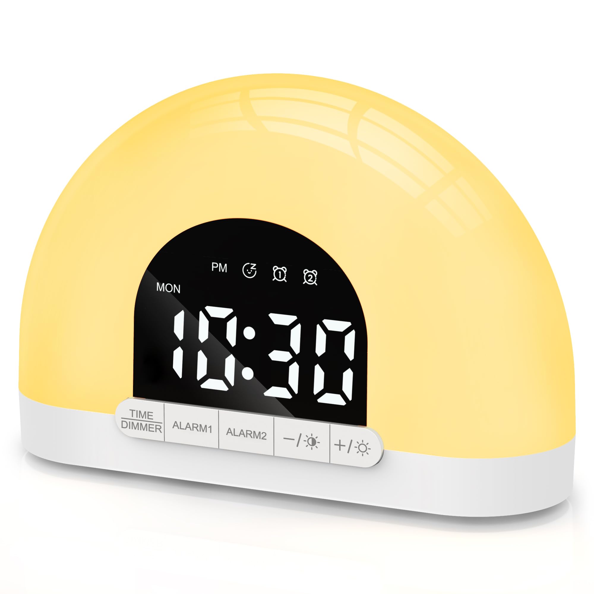 Sunrise Alarm Clock with Sunrise Simulation & Dual Alarms - Wake Up Light for Kids, Adults & Heavy Sleepers - 7 Natural Sounds, 7-5-2 Modes, Snooze & Night Light - Perfect for Bedroom, Home Office & Travel - Ideal Gift for Christmas, Birthday & Housewarming