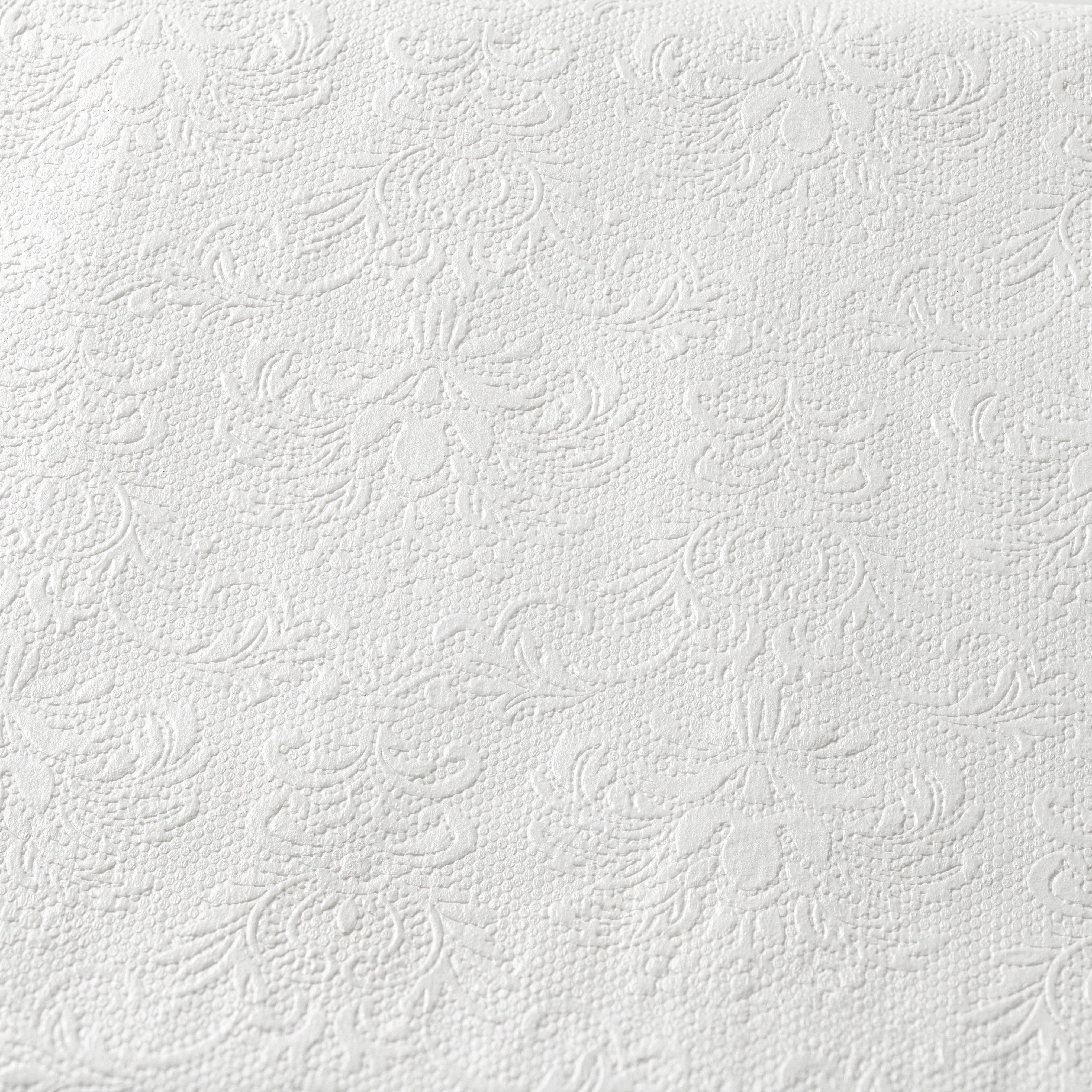 54x108 Inch White Embossed Plastic Tablecloth - Waterproof & Durable for Parties, Picnics, and Outdoor Dining