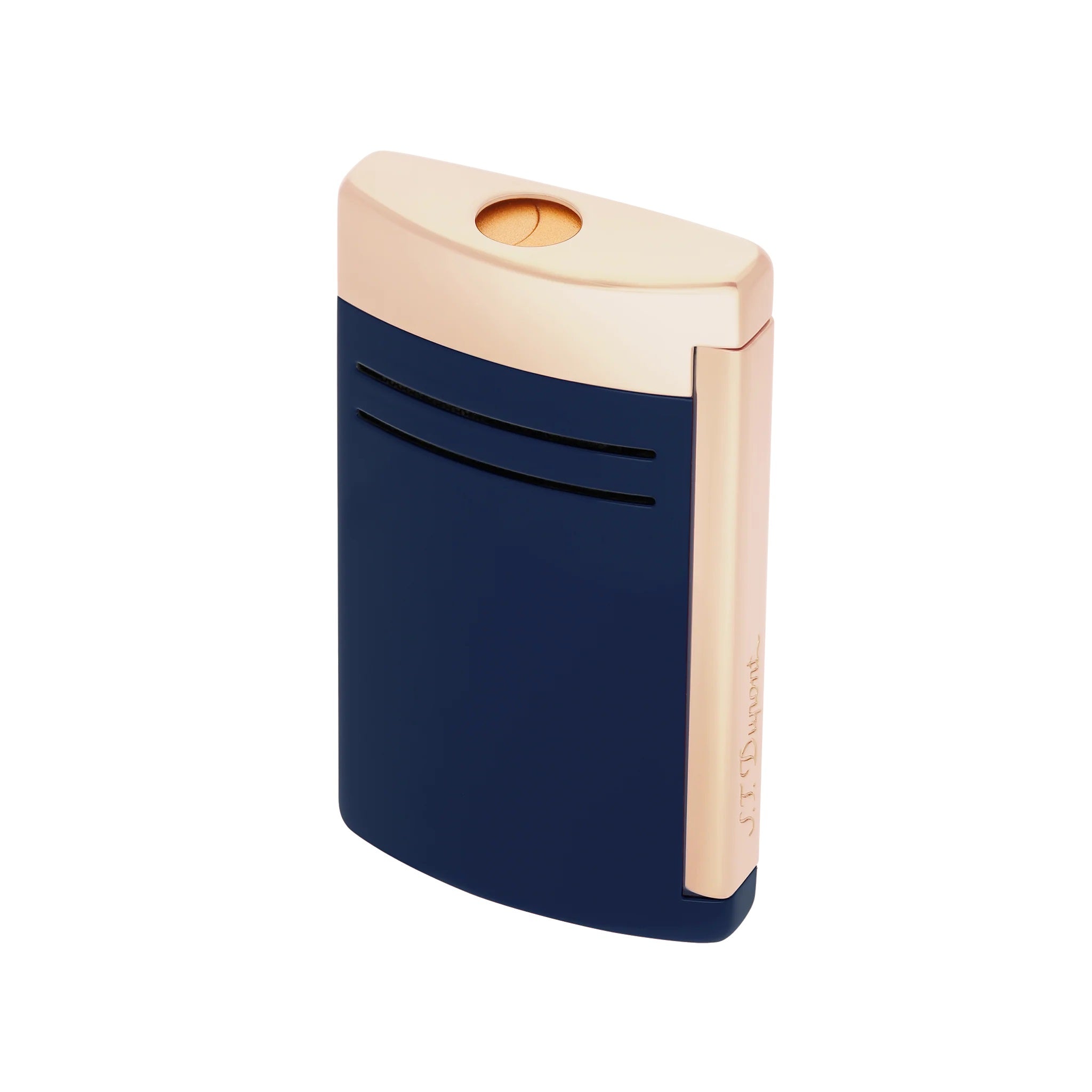 Premium S.T. Dupont MaxiJet Blue & Rose Gold Luxury Lighter - Perfect for Cigars, Candles & Outdoor Adventures