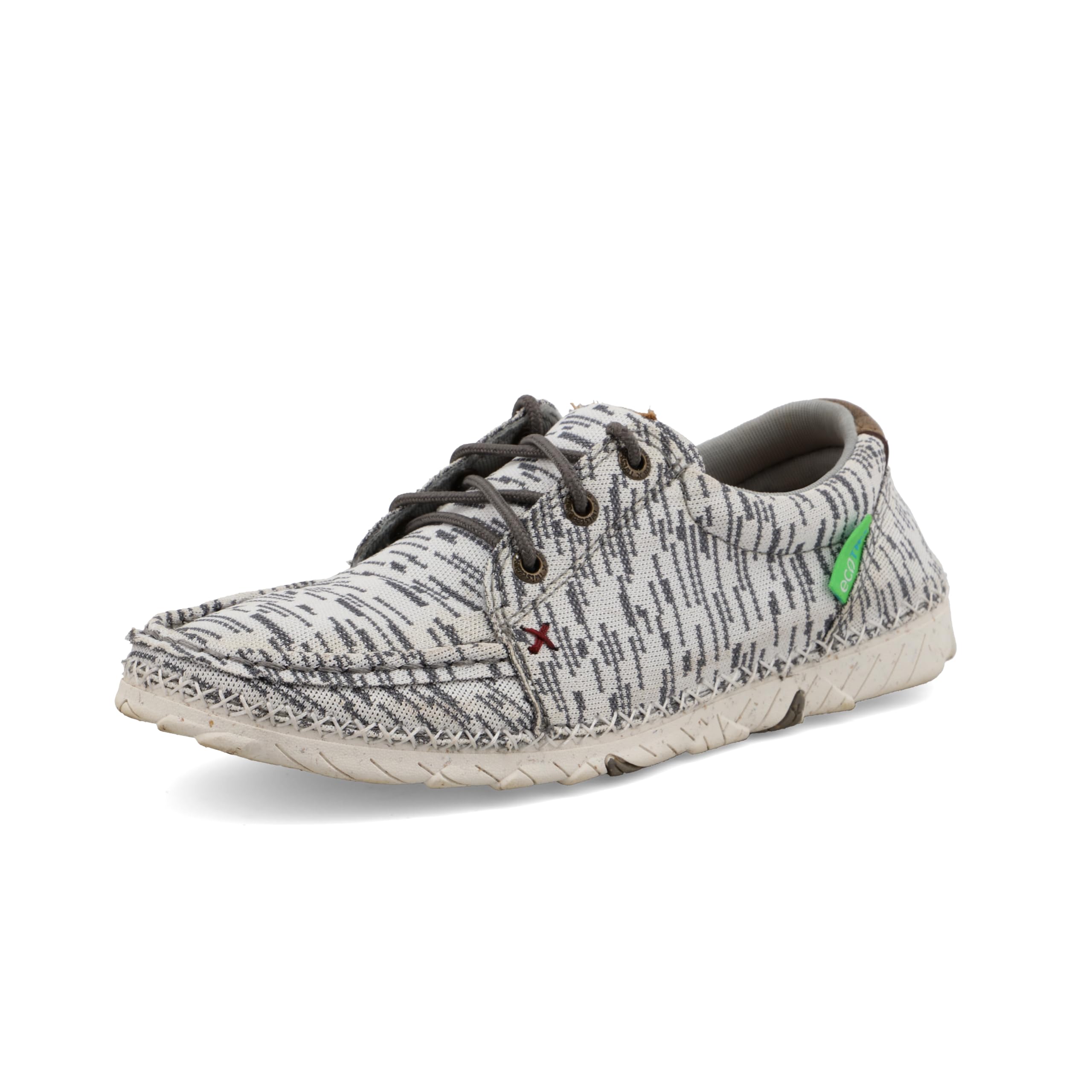 Twisted X Women's Zero-X Moc Toe Comfortable Slip-On Shoes - White & Grey Size 5.5 M - Perfect for Casual Wear, Work & Outdoor Activities