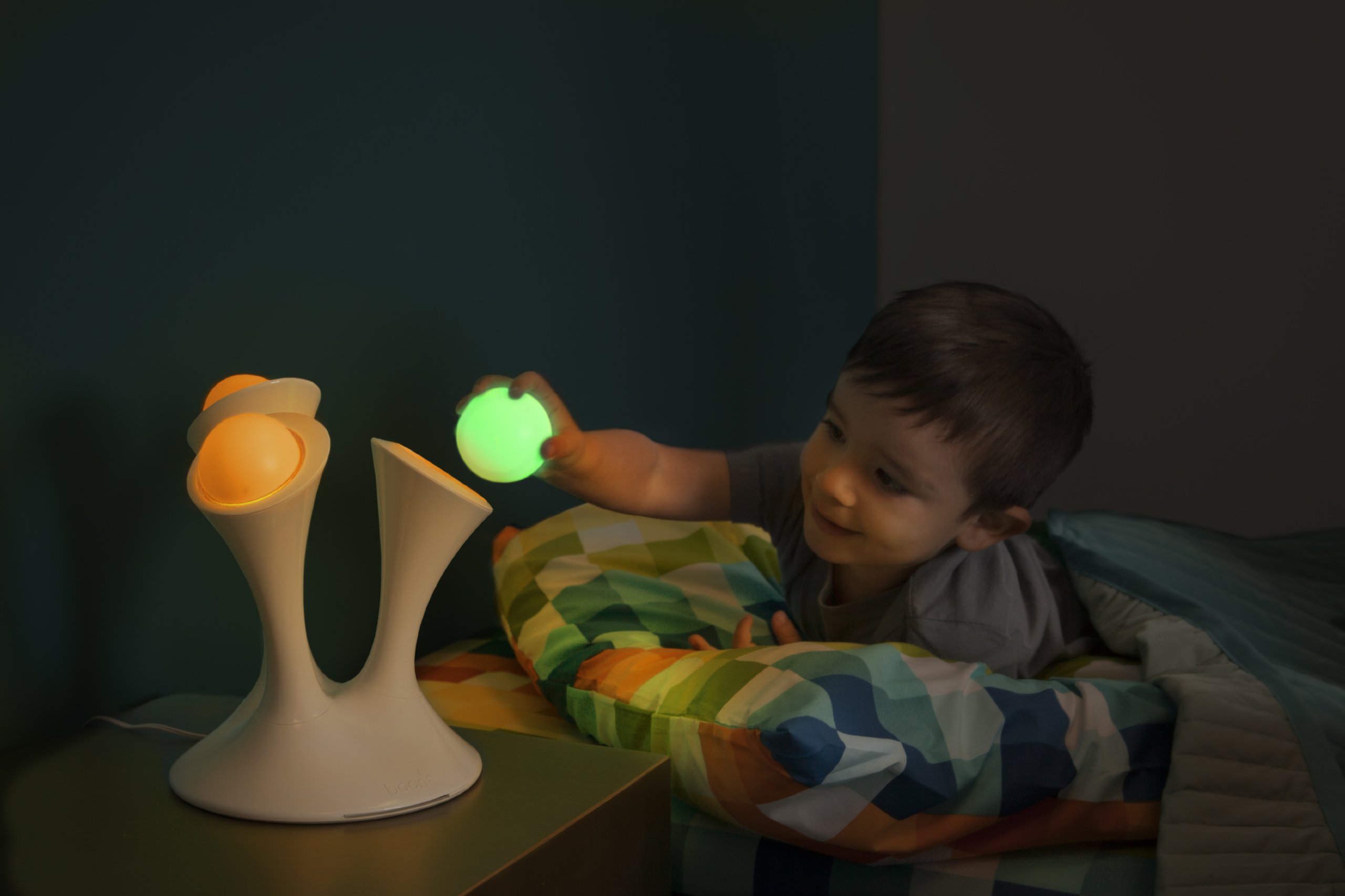 Boon Glo Nightlight with Portable Balls - Soft Glow LED Night Light for Kids & Babies - 1-Pack White - Perfect for Nurseries, Bedrooms & Hallways