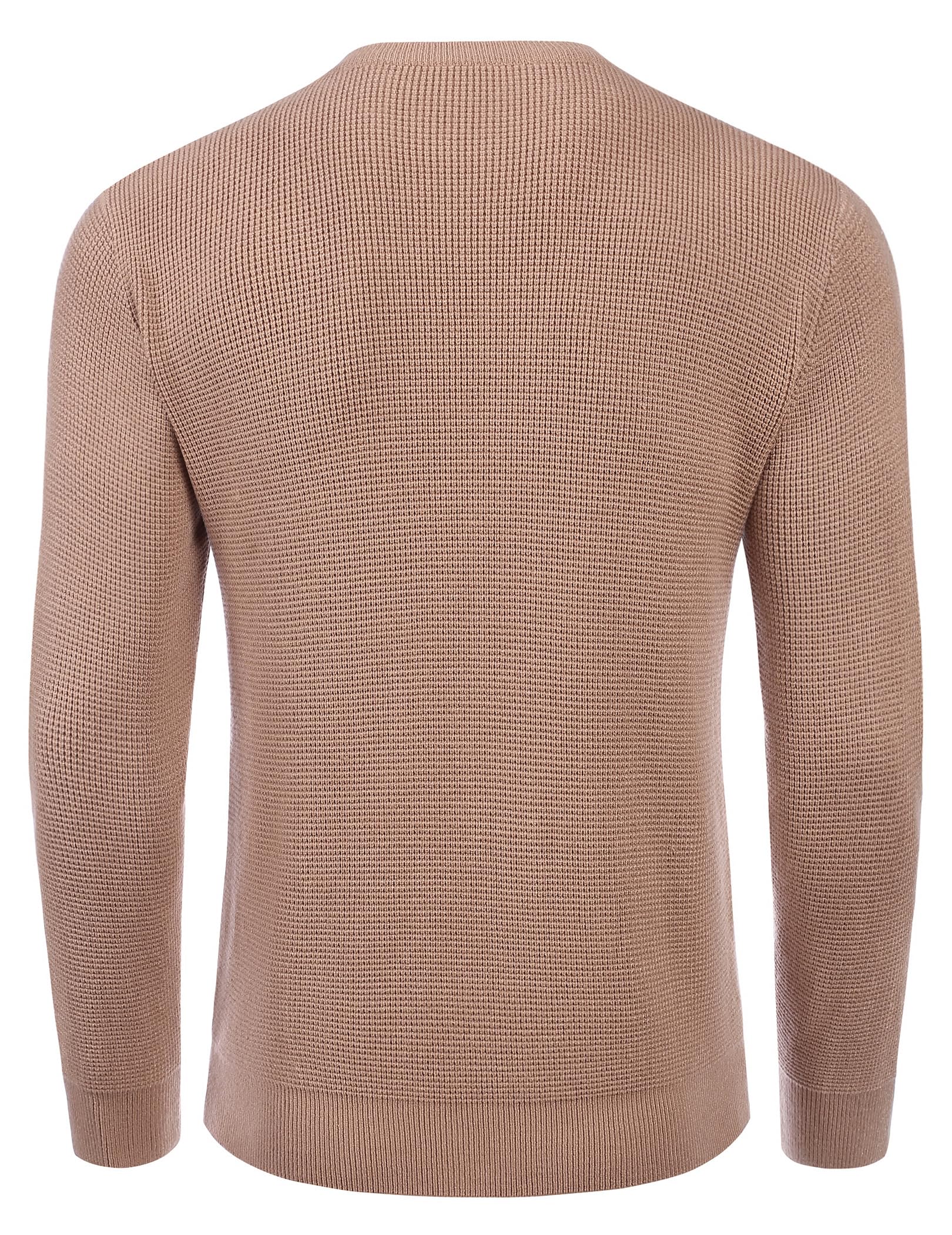 COOFANDY Men's Waffle Knit Crewneck Sweater - Soft Midweight Pullover for Casual & Layering | Fall & Winter Fashion