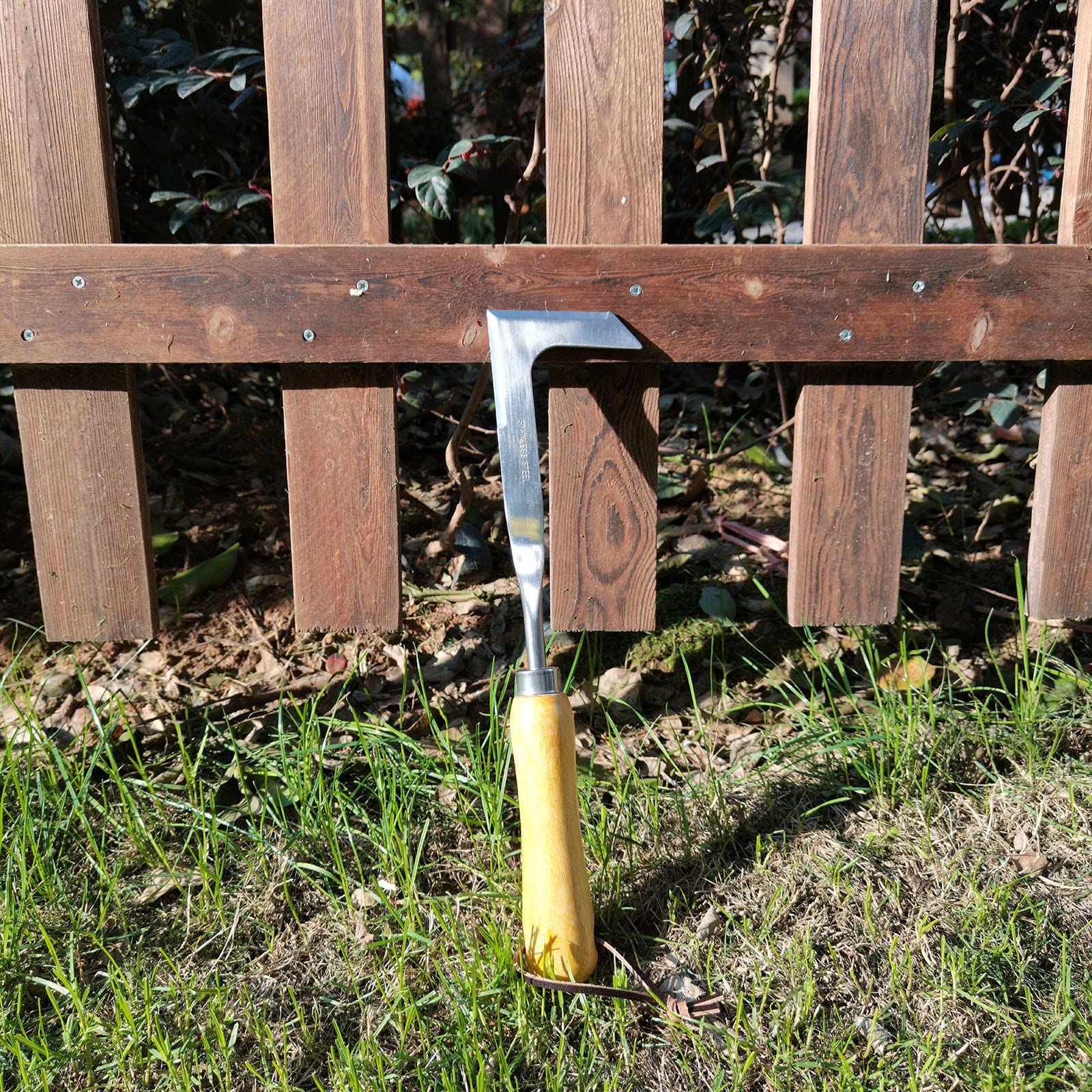Stainless Steel Crack Weeder Tool with Ash Handle - Manual Crevice Weeding Tool for Lawn, Yard & Garden - Perfect Gardening Gift for Weed Removal Between Pavers and Sidewalks