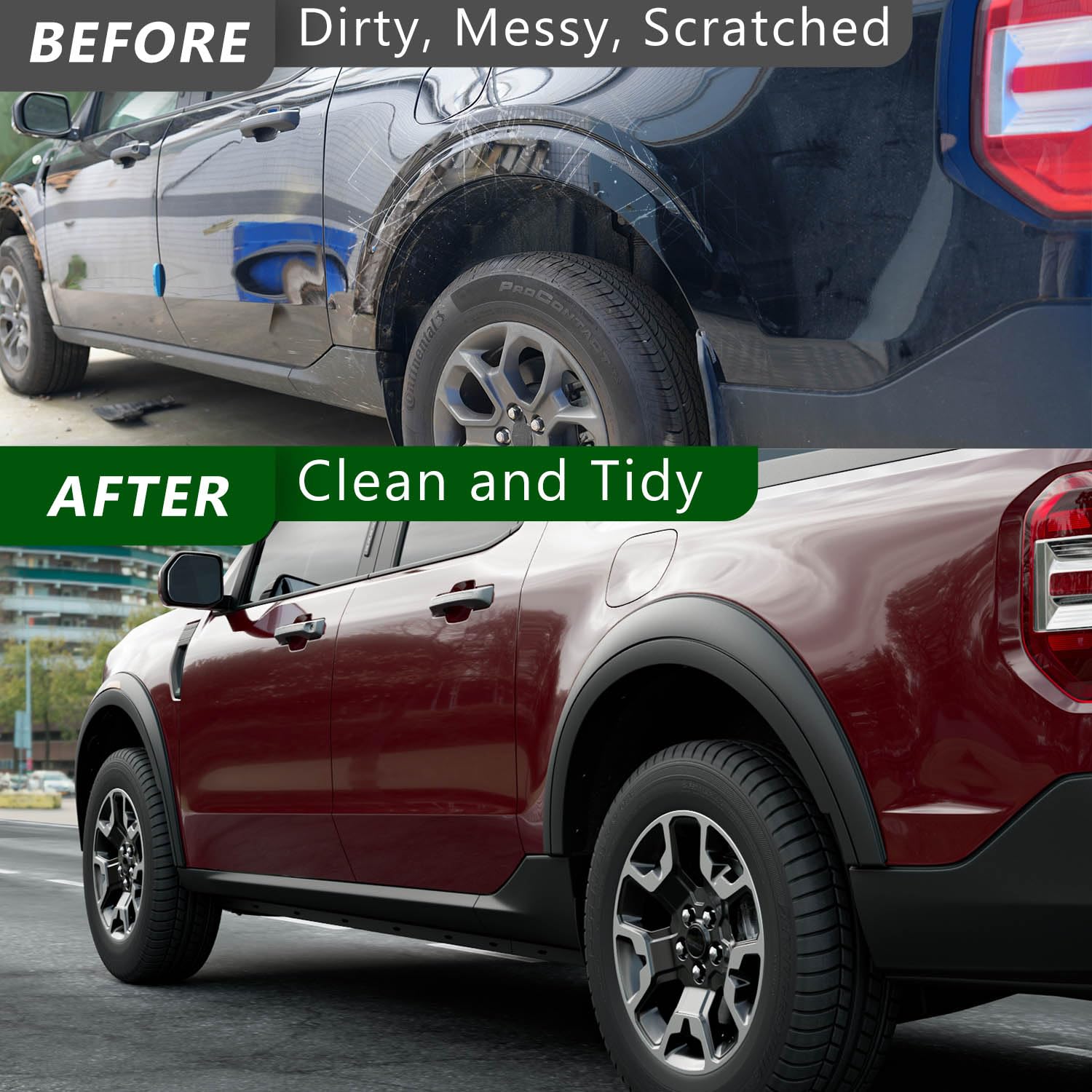 **2022-2025 Ford Maverick Fender Flares | Wheel Brow Trim Strips Replacement | Durable & Stylish Accessories for Off-Road & Urban Driving**