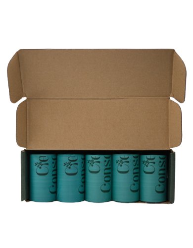 Eco-Friendly Compostable Dog Waste Bags - 60 Bags (4 Rolls) | Biodegradable Pet Poop Bags for Daily Walks & Park Cleanup