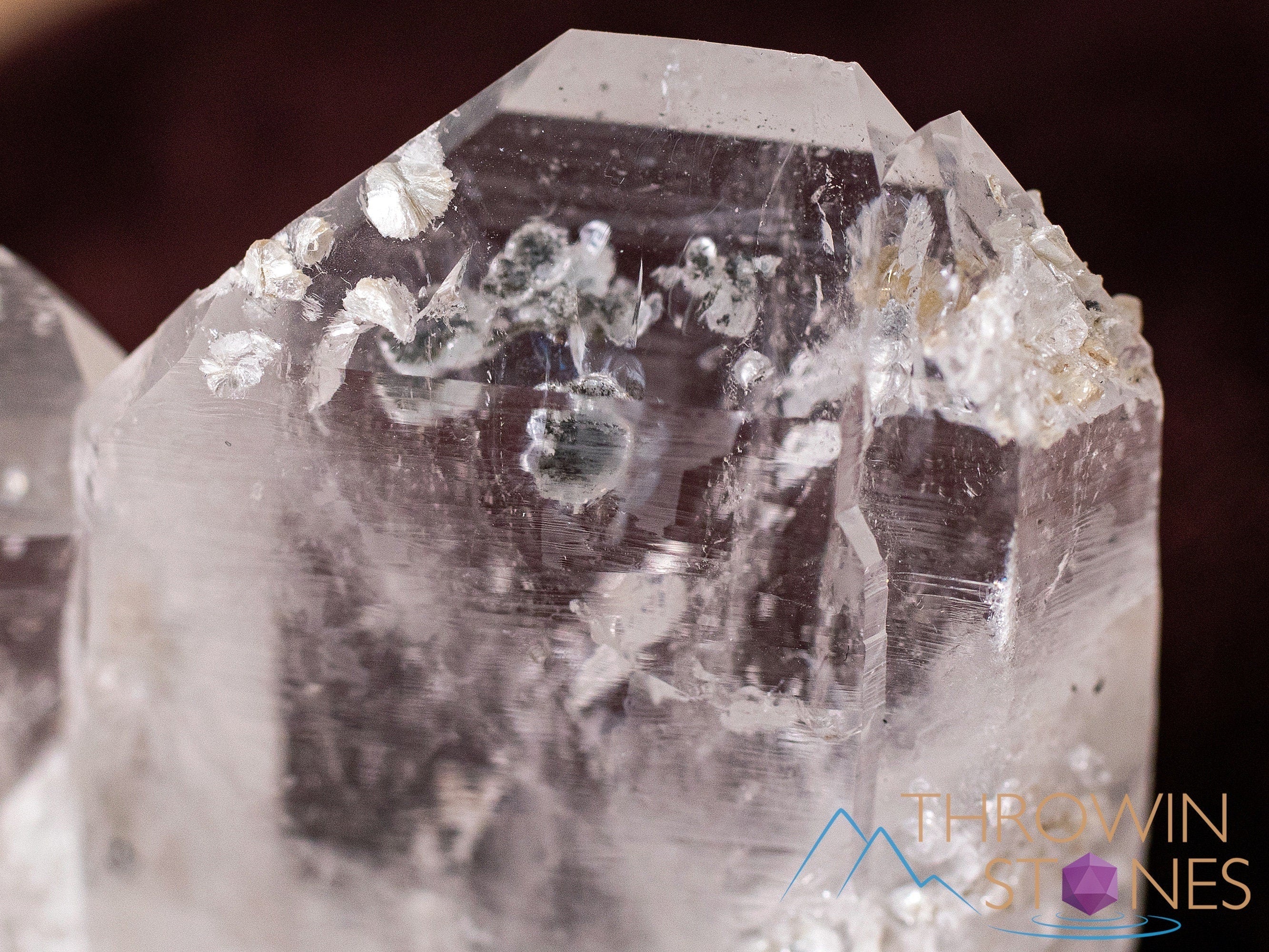 Natural Cookeite in Clear Quartz Raw Crystal - Healing Stone, Housewarming Gift & Home Decor | Perfect for Meditation, Reiki, and Spiritual Healing