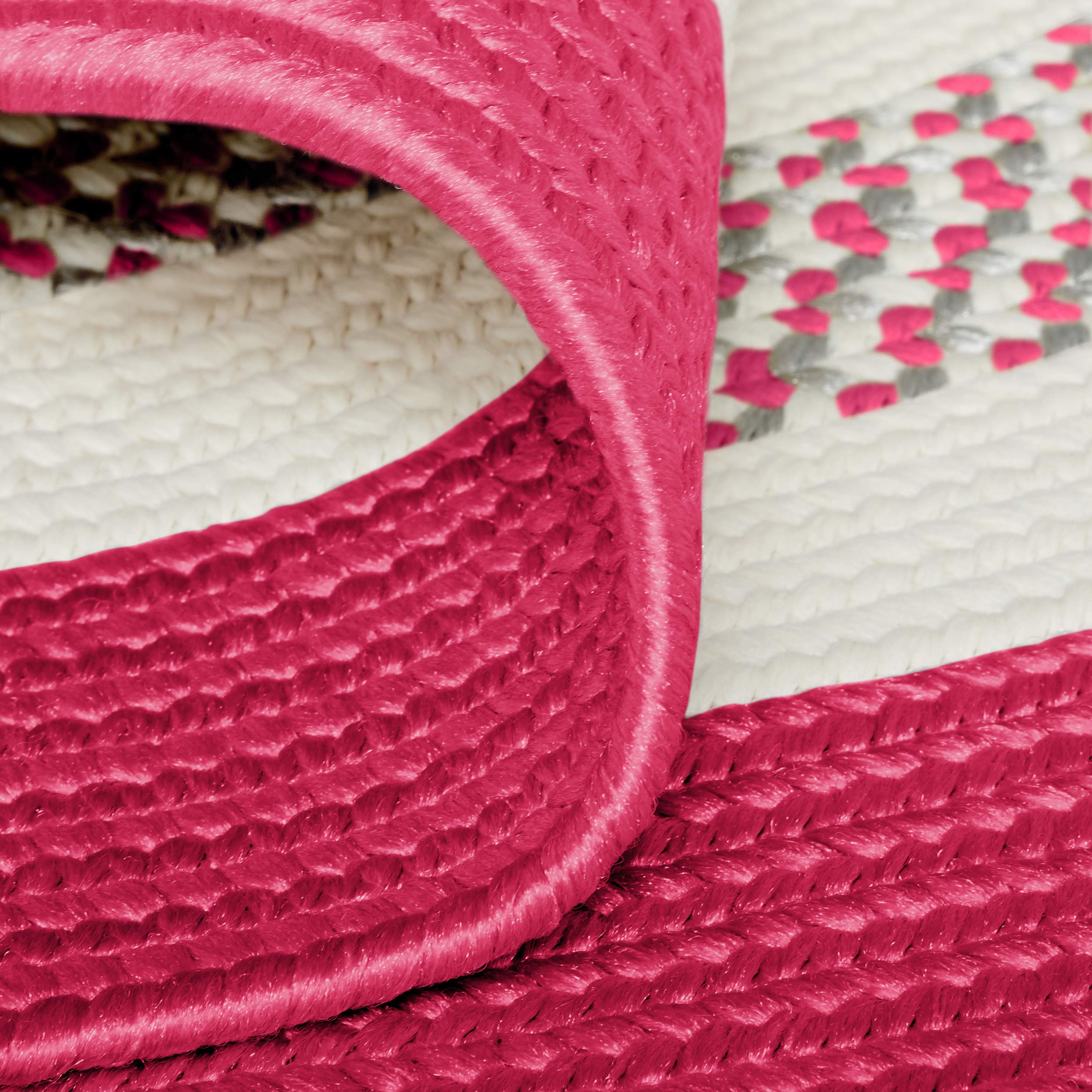 Premium 8' x 8' Round Crescent Rugs in Magenta Pink - Soft Non-Slip Area Rug for Living Room, Bedroom, Nursery & Home Decor