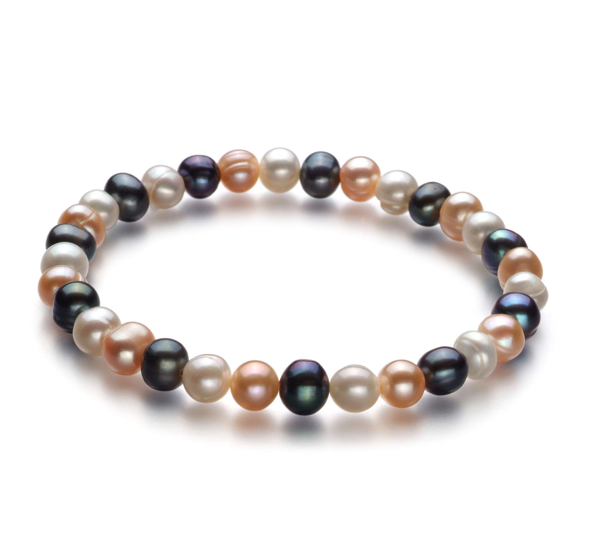 Bliss Multicolor 6-7mm A Grade Freshwater Cultured Pearl Bracelet for Women - Elegant Jewelry Gift for Anniversary, Wedding & Special Occasions