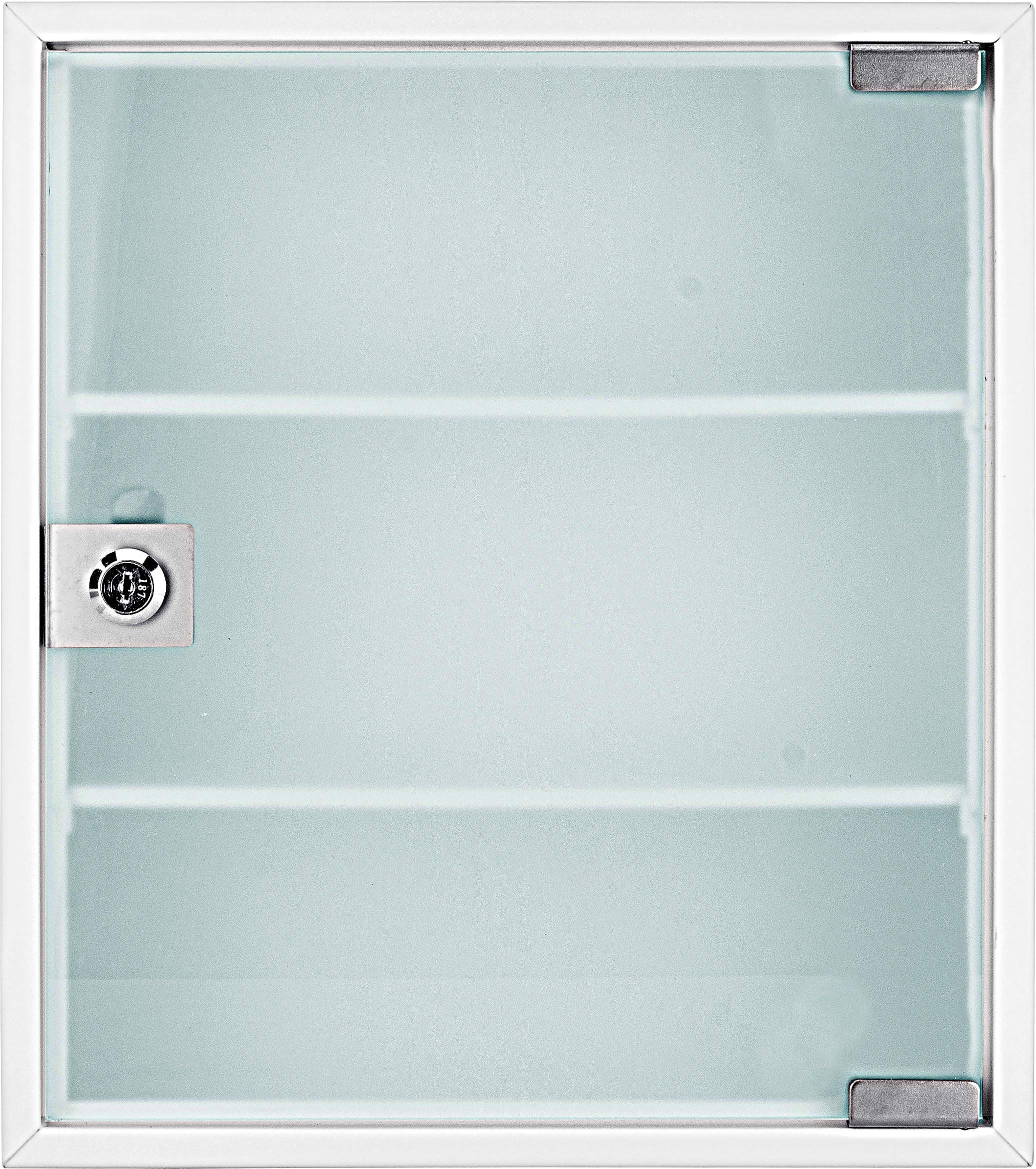 Large Wall Mount Steel Medical Medicine Storage Cabinet with Glass Door - Secure Organizer for Pharmacy, Clinic & Home Use