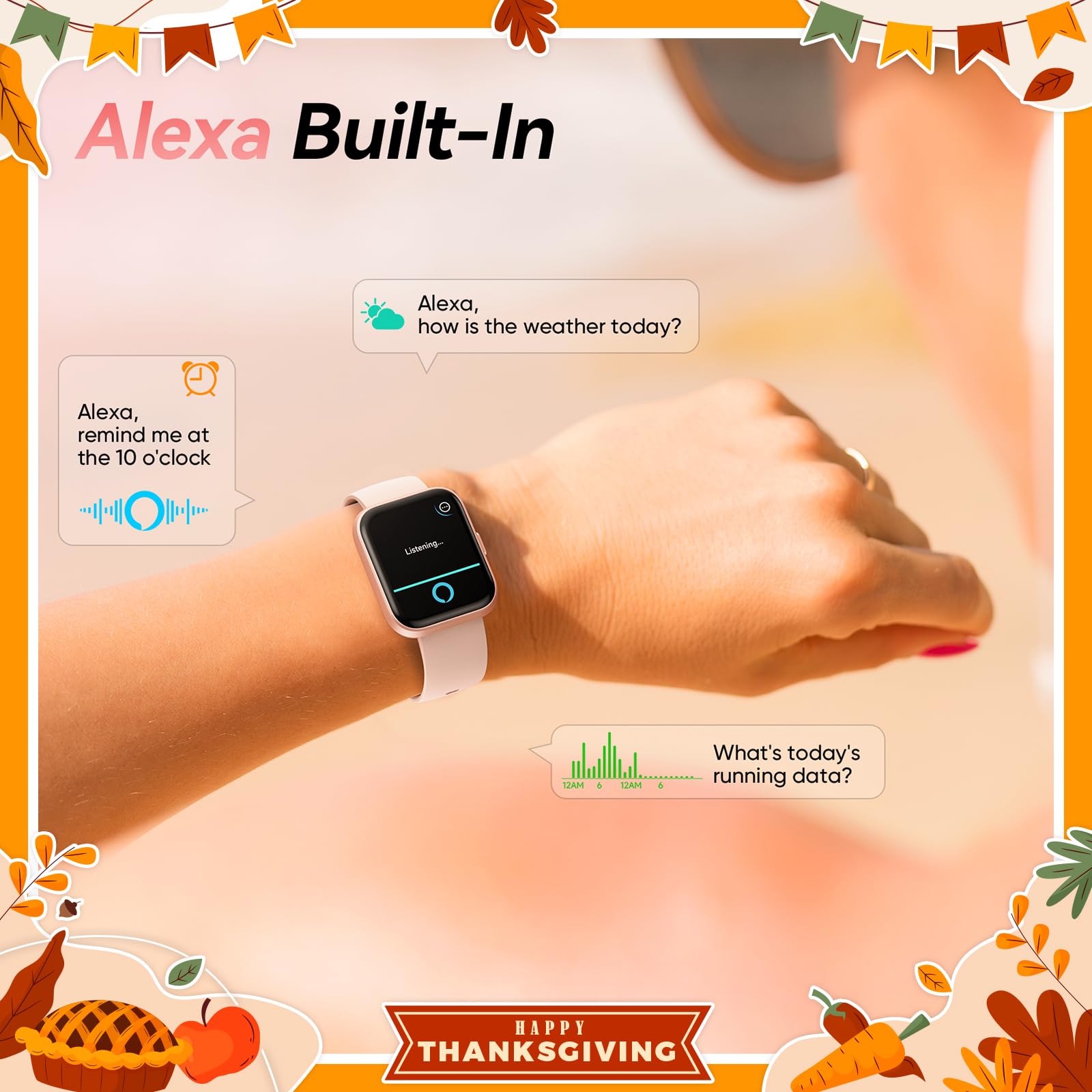 Fitpolo W208 Smart Watch for Women - Fitness Tracker with Heart Rate Monitor, Sleep Tracking, Compatible with Android & iPhone, Pink & Purple - Perfect for Workouts, Running & Daily Activity Tracking